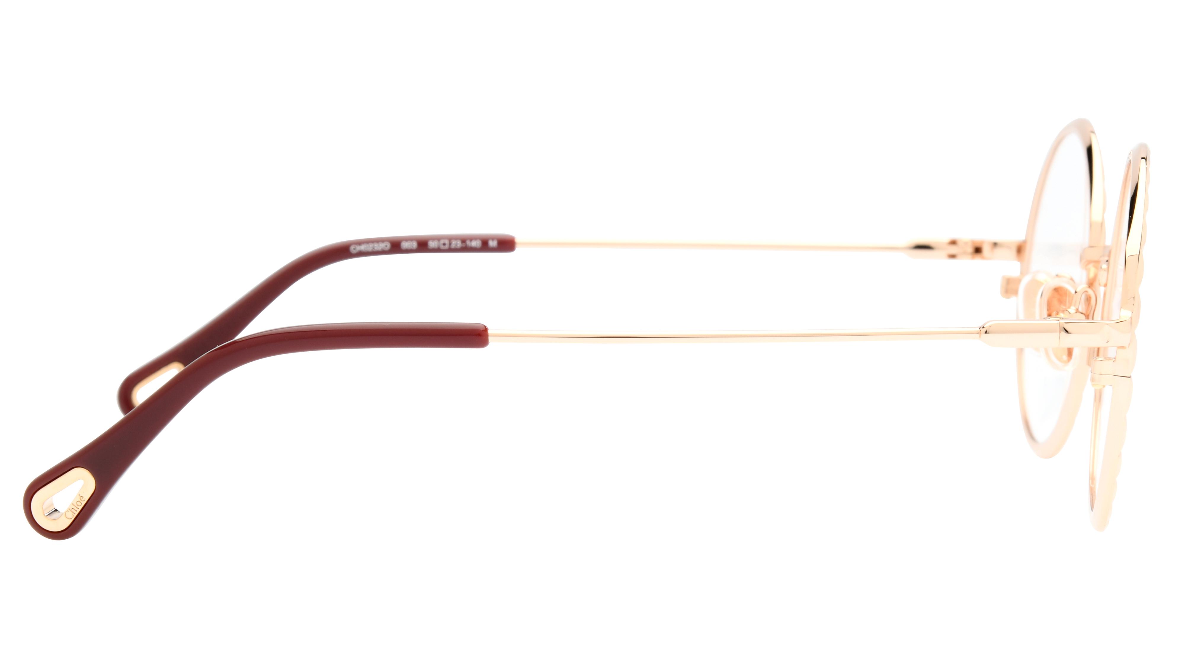 Lunettes de vue Chloé Femme Or Ronde Ch0232O Droite