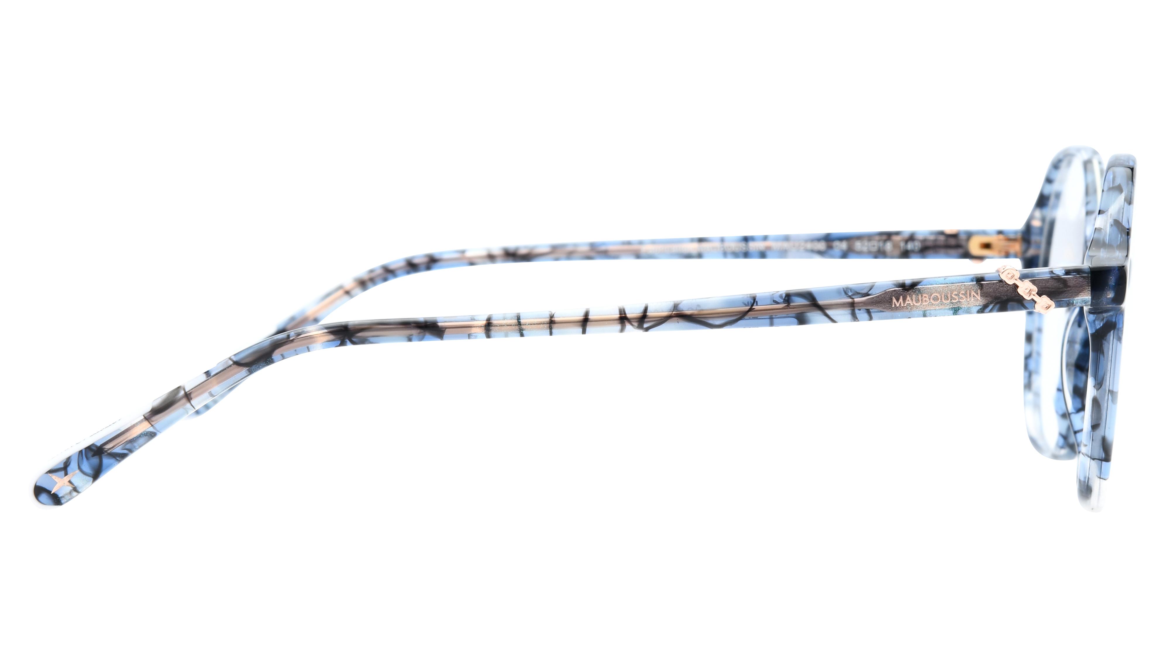 Lunettes de vue Mauboussin MAU2400 4 Bleu Clair Texture Carre Krys