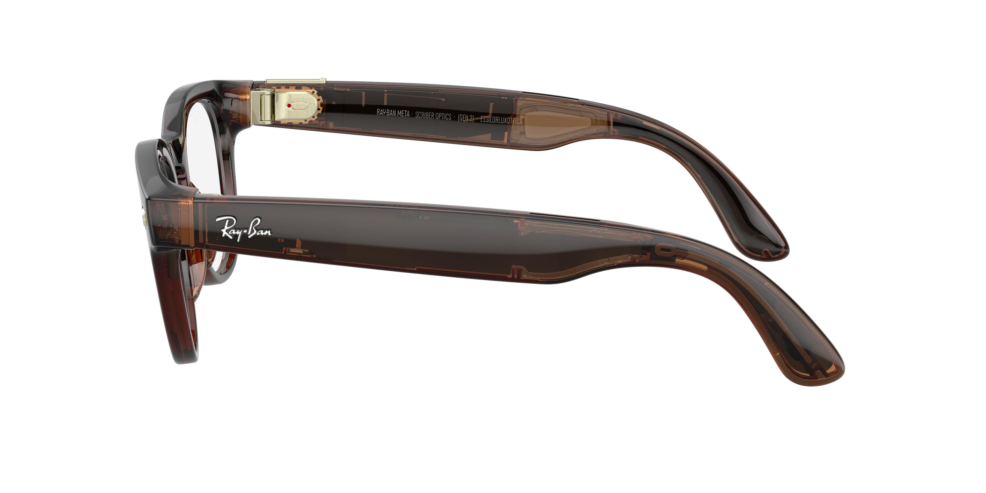 Lunettes de vue Ray-Ban Meta Mixte Marron Pantos Rw7002 Gauche