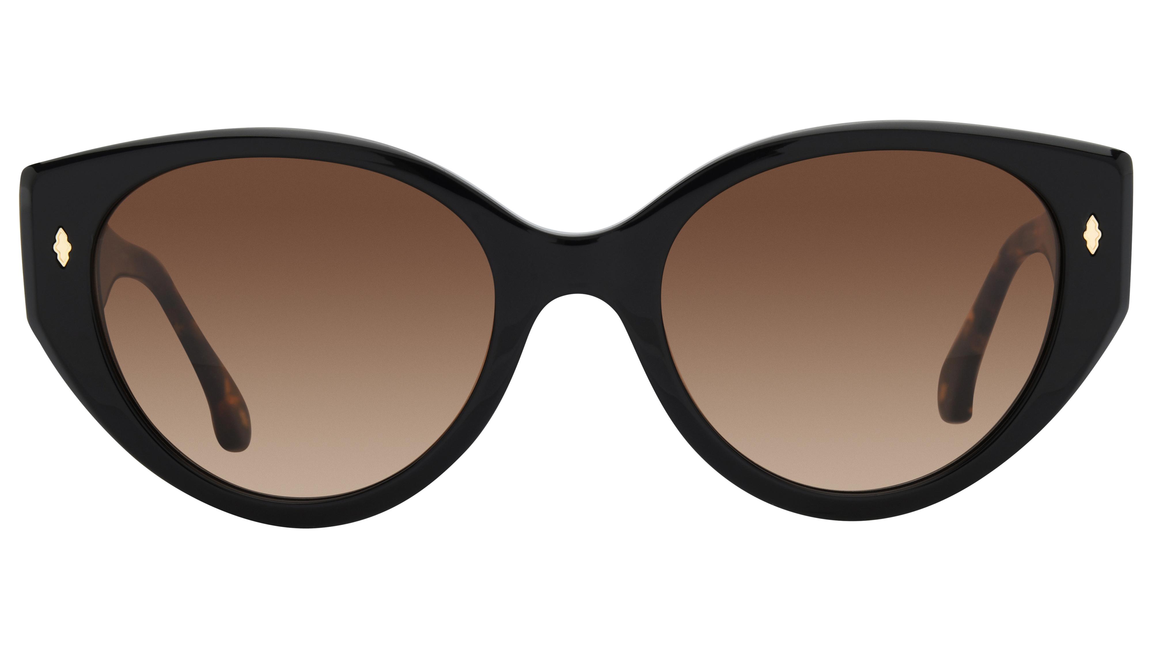 Lunettes de soleil ba&sh Femme Noir Papillon lenita01 Face