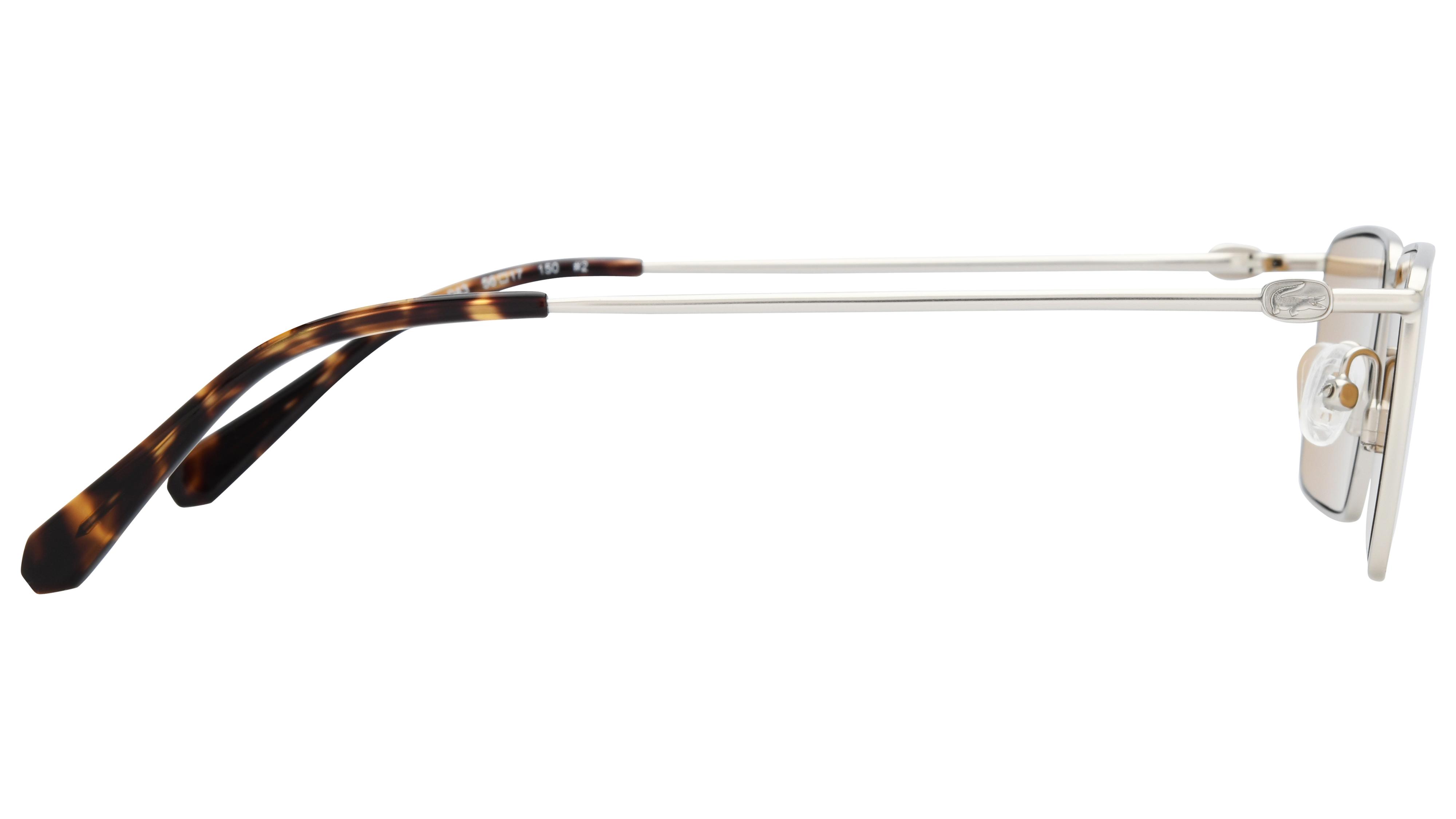 Lunettes de soleil Lacoste Homme Argent Rectangle L279S Droite