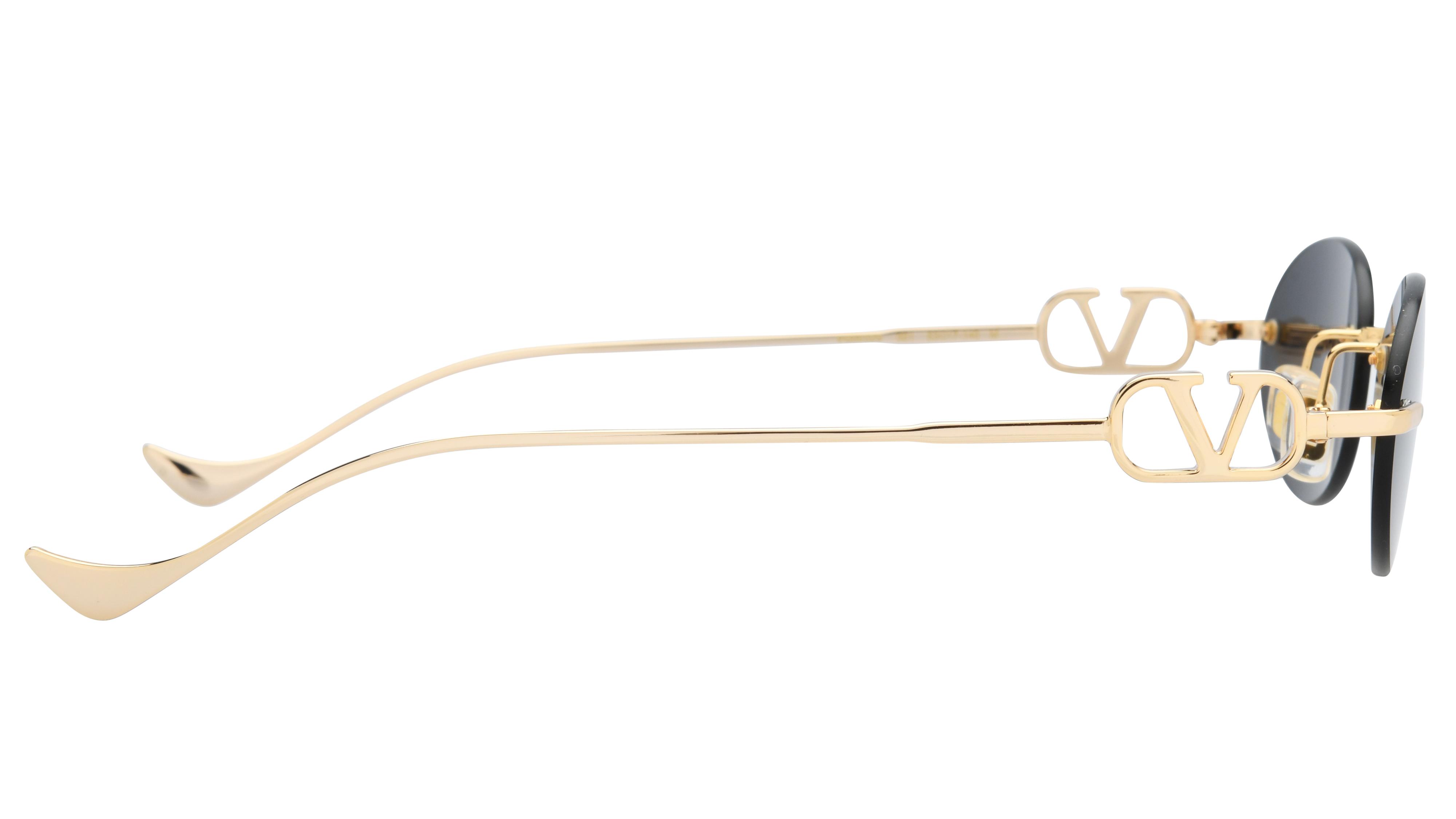 Lunettes de soleil Valentino Femme Or Ovale Vg0032S Droite