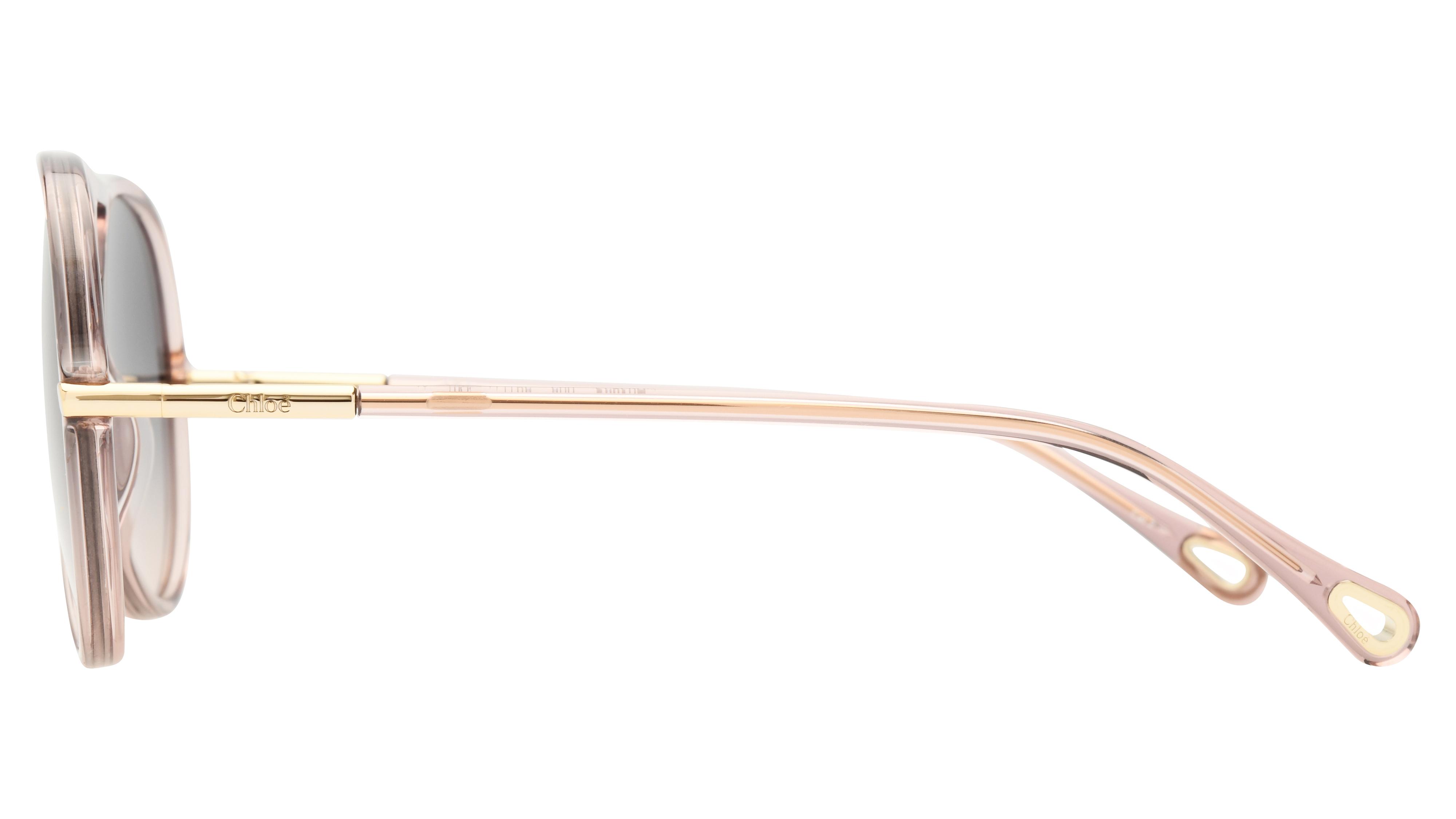 Lunettes de soleil Chloé Femme Rose Aviateur Ch0395S Gauche