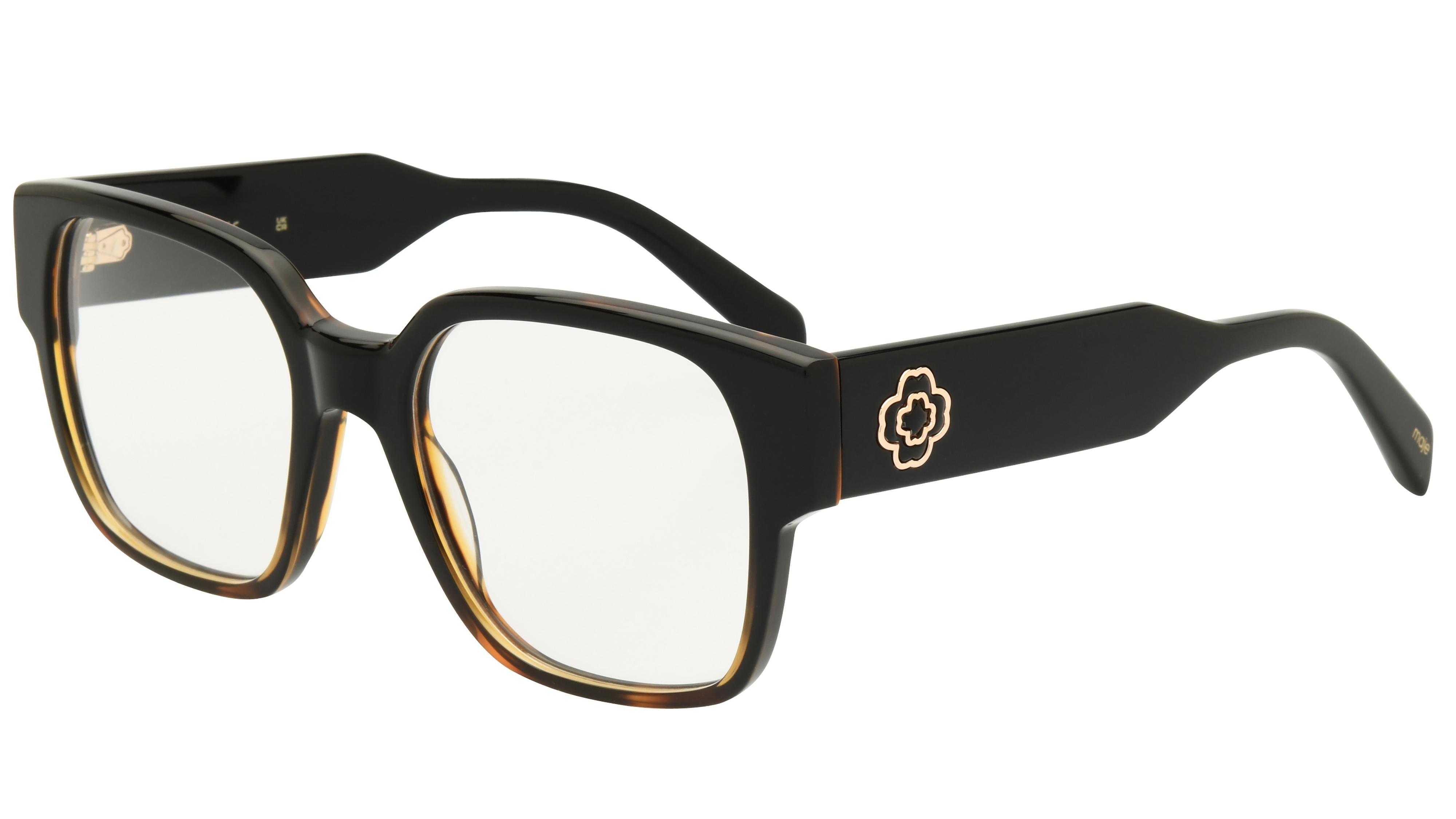 Lunettes de vue Maje Femme Noir Rectangle mj1082 Trois-Quart