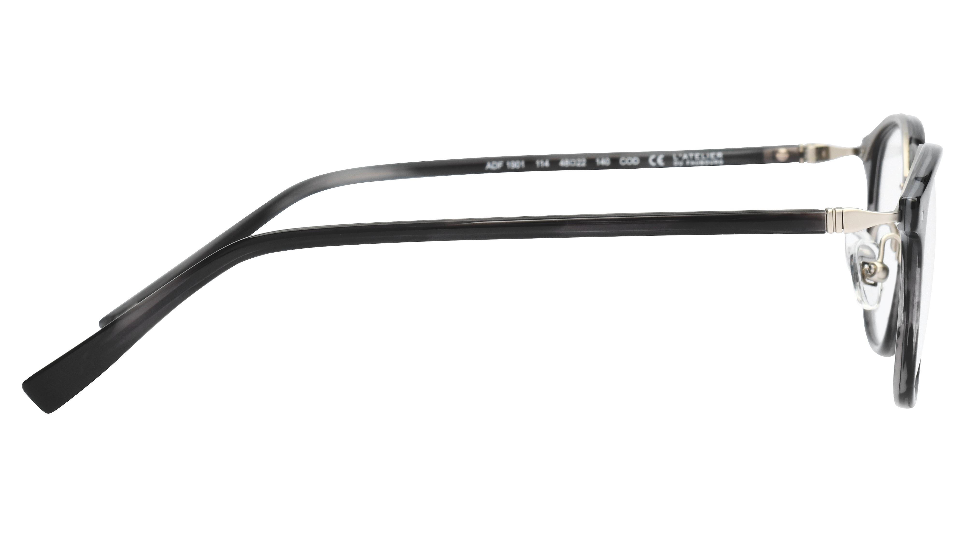 Lunettes de vue L'Atelier du Faubourg Homme Gris Rectangle Adf1901 Droite