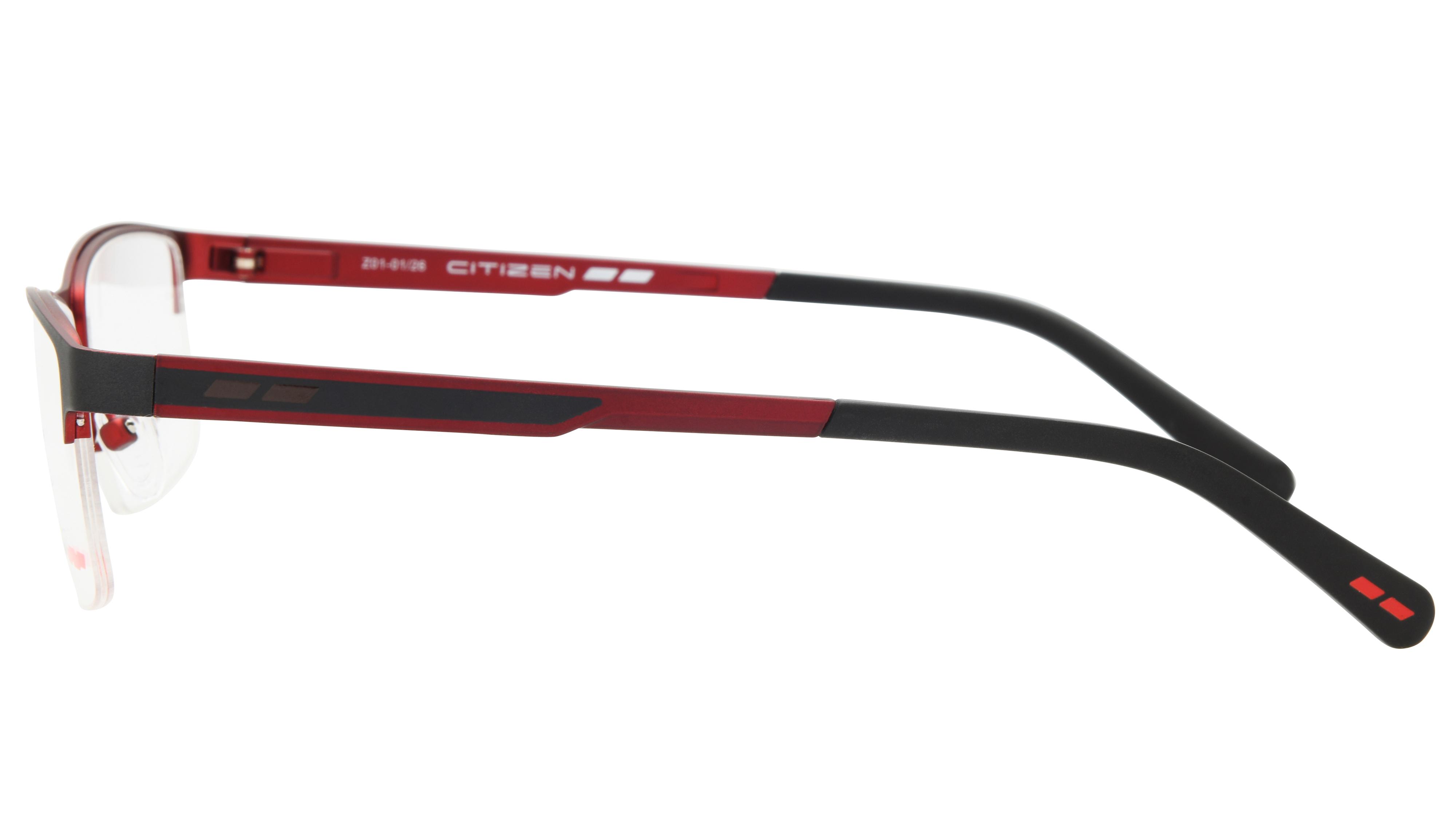 Lunettes de vue Citizen Mixte Gris Rectangle ctz2602 Gauche