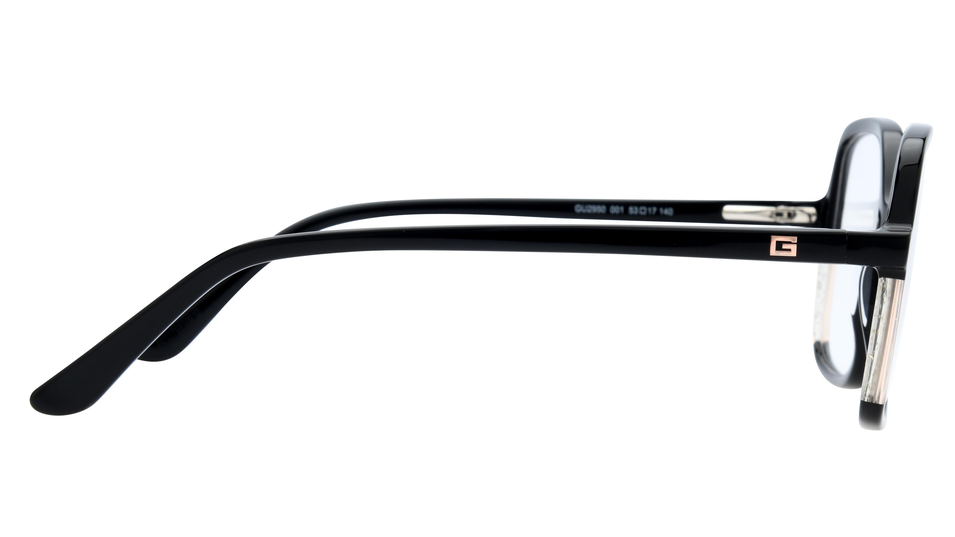 Lunettes de vue Guess GU2950 001 Noir Brillant Carré Krys