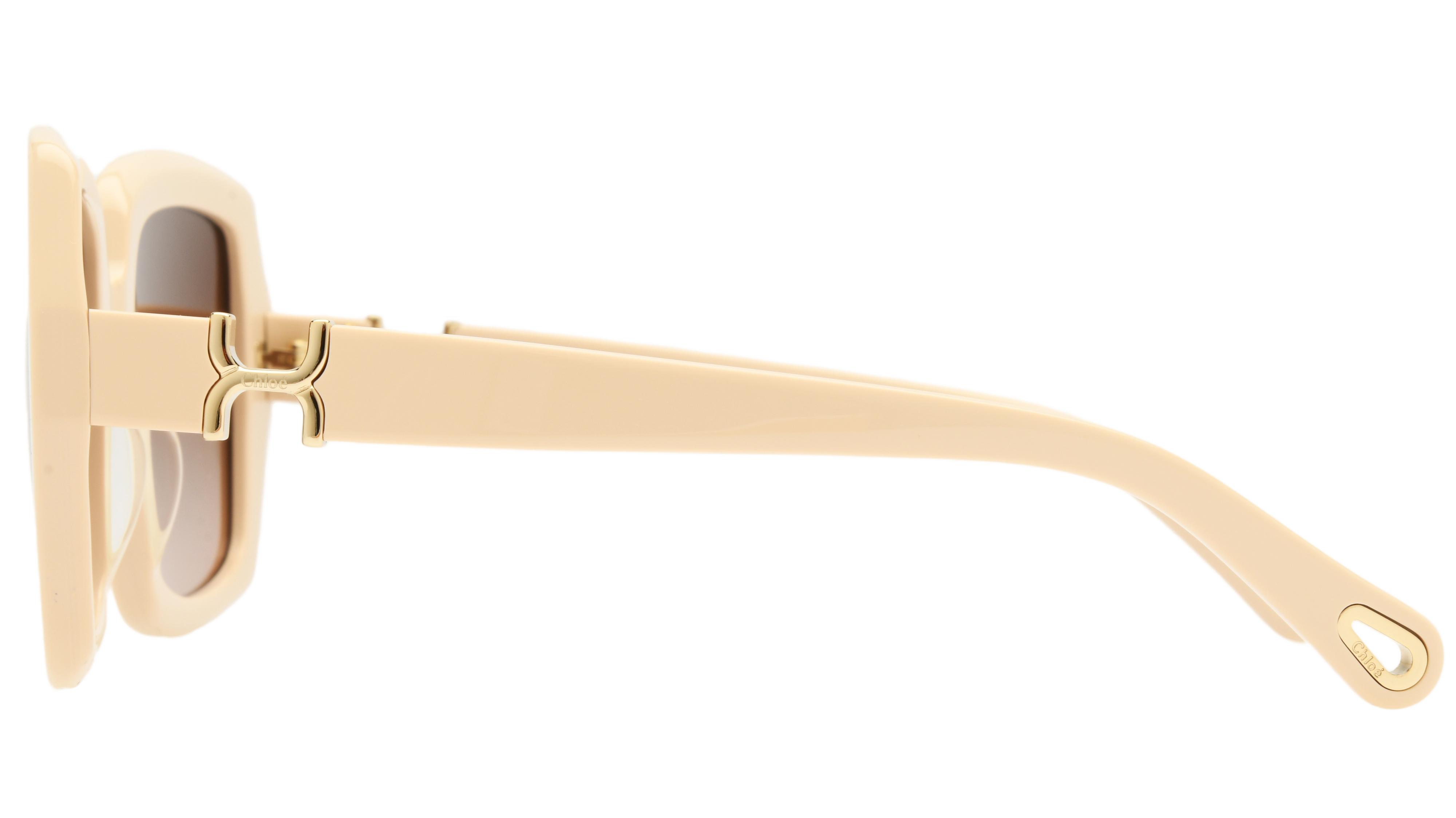 Lunettes de soleil Chloé Femme Marron Rectangle CH0301S Gauche