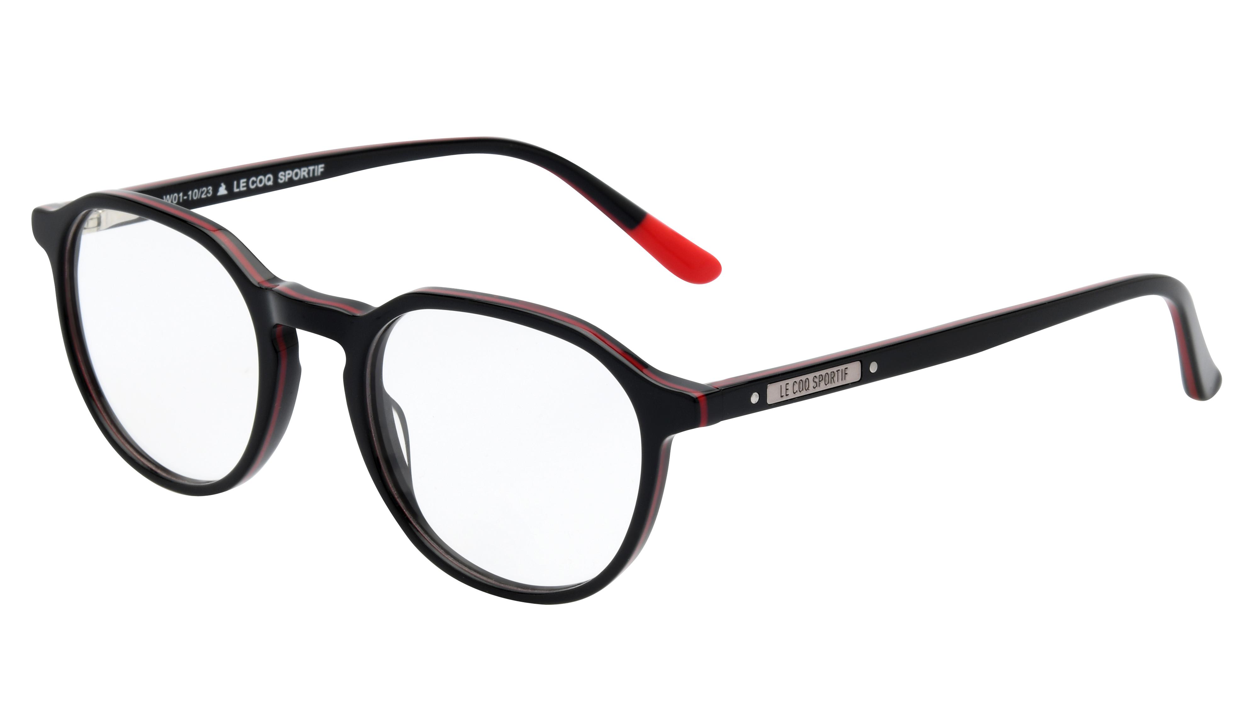 Lunettes de vue Le Coq Sportif Lcs2303 402 Noir Brillant Ronde Krys