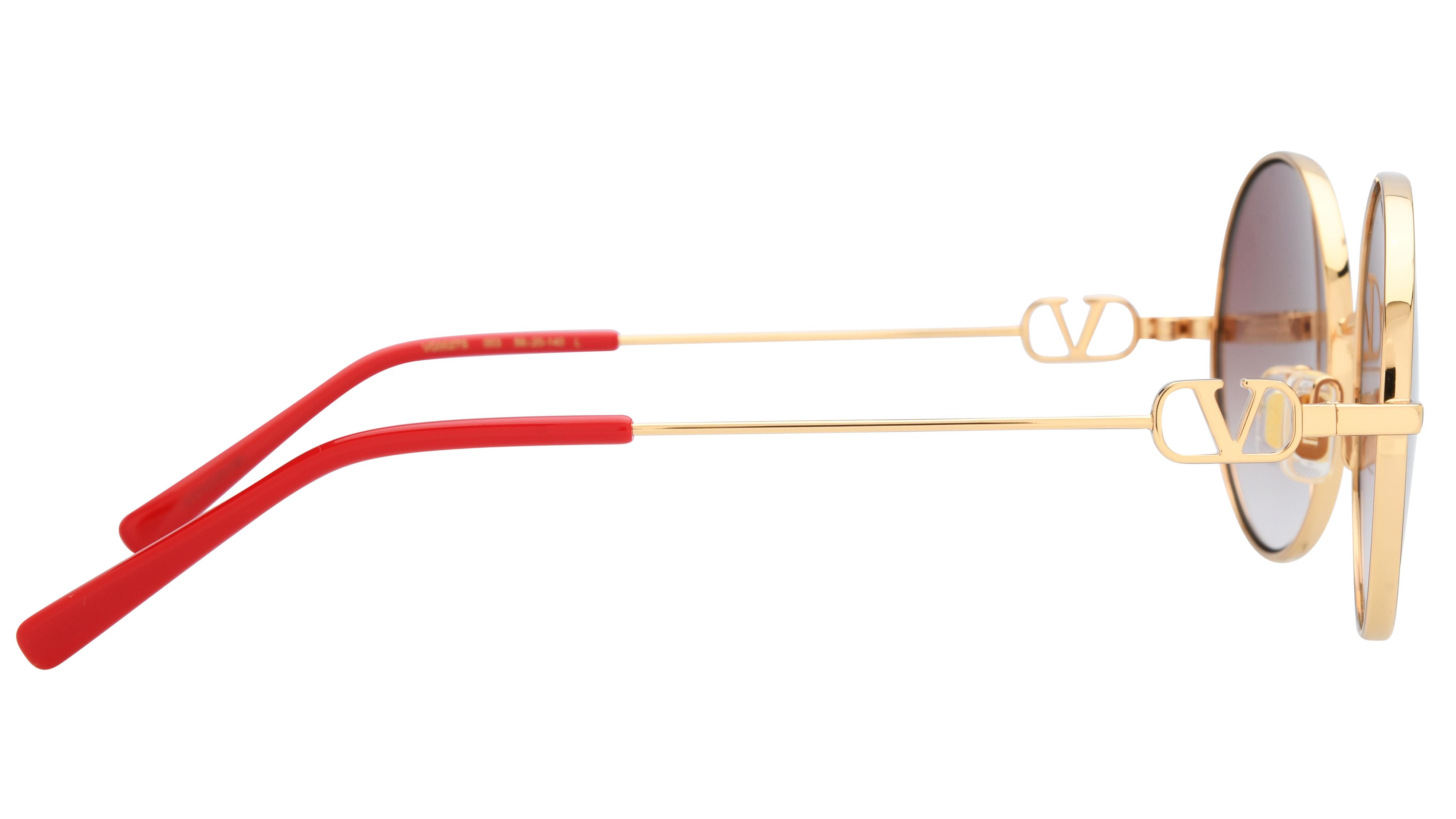 Lunettes de soleil Valentino Femme Or Ronde Vg0027S Droite