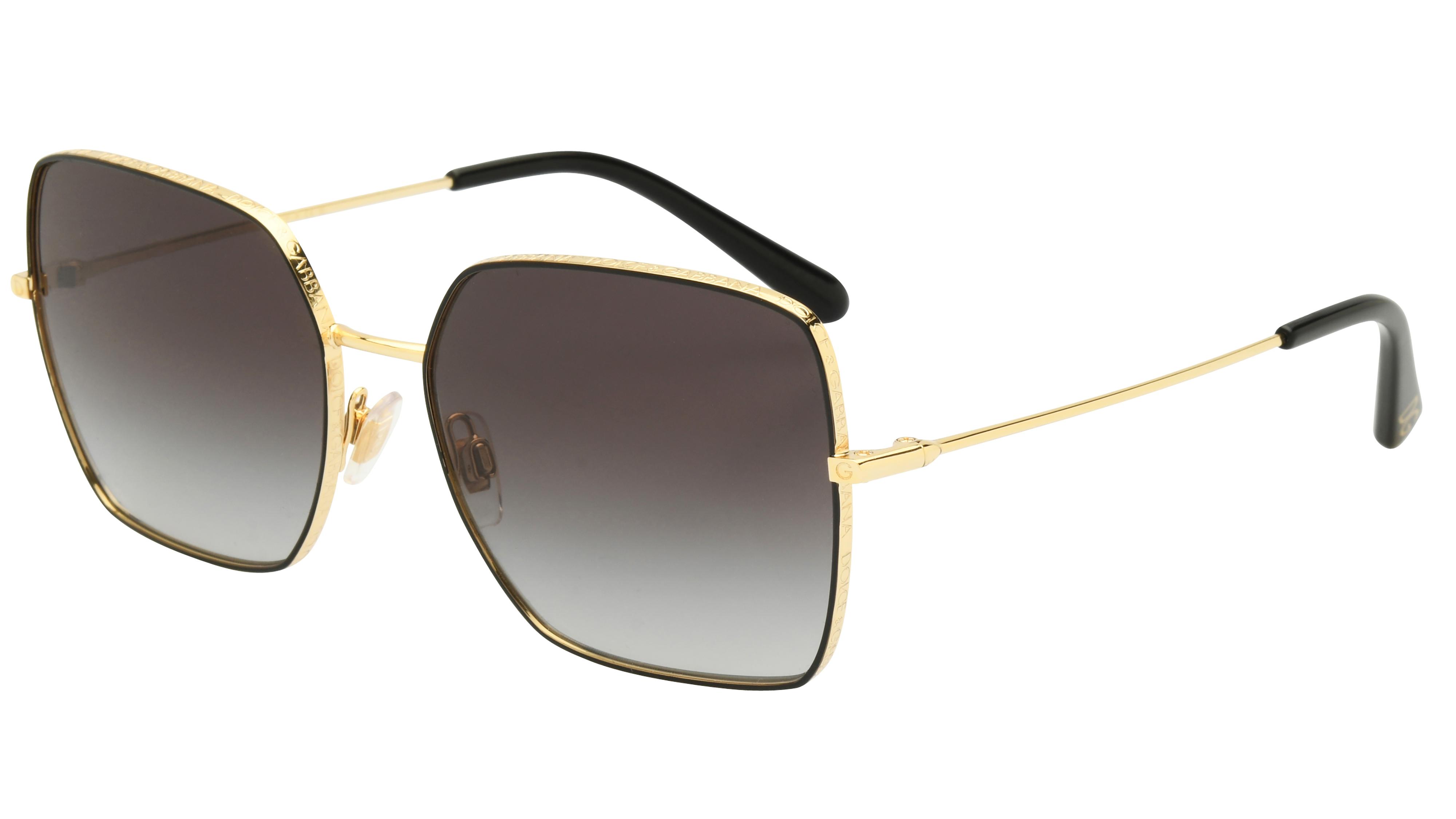 Lunettes de soleil  Femme Noir Carré dg2242 Trois-Quart