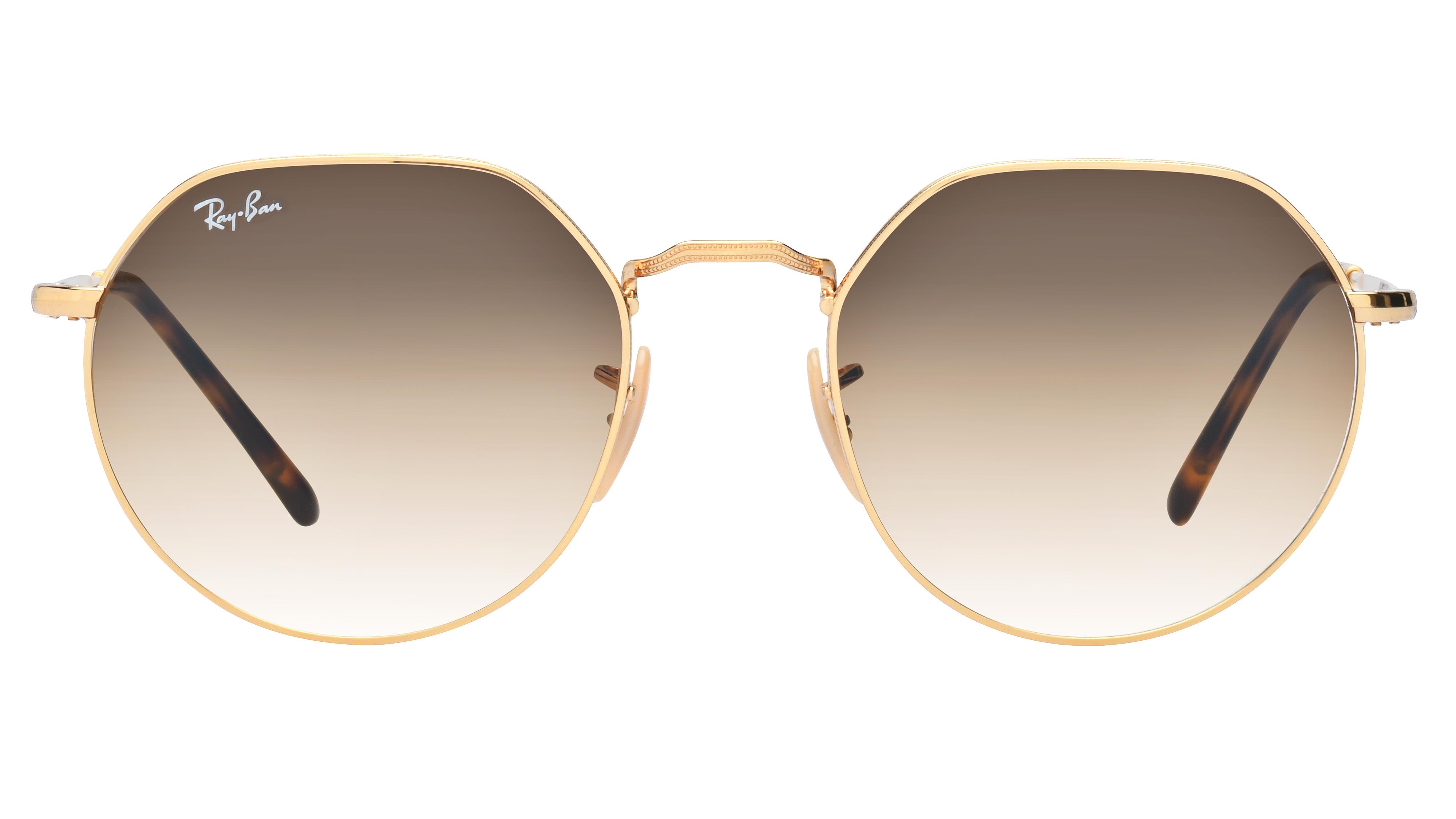 Lunettes de soleil Ray-Ban Mixte Or Rectangle RB3565 Face