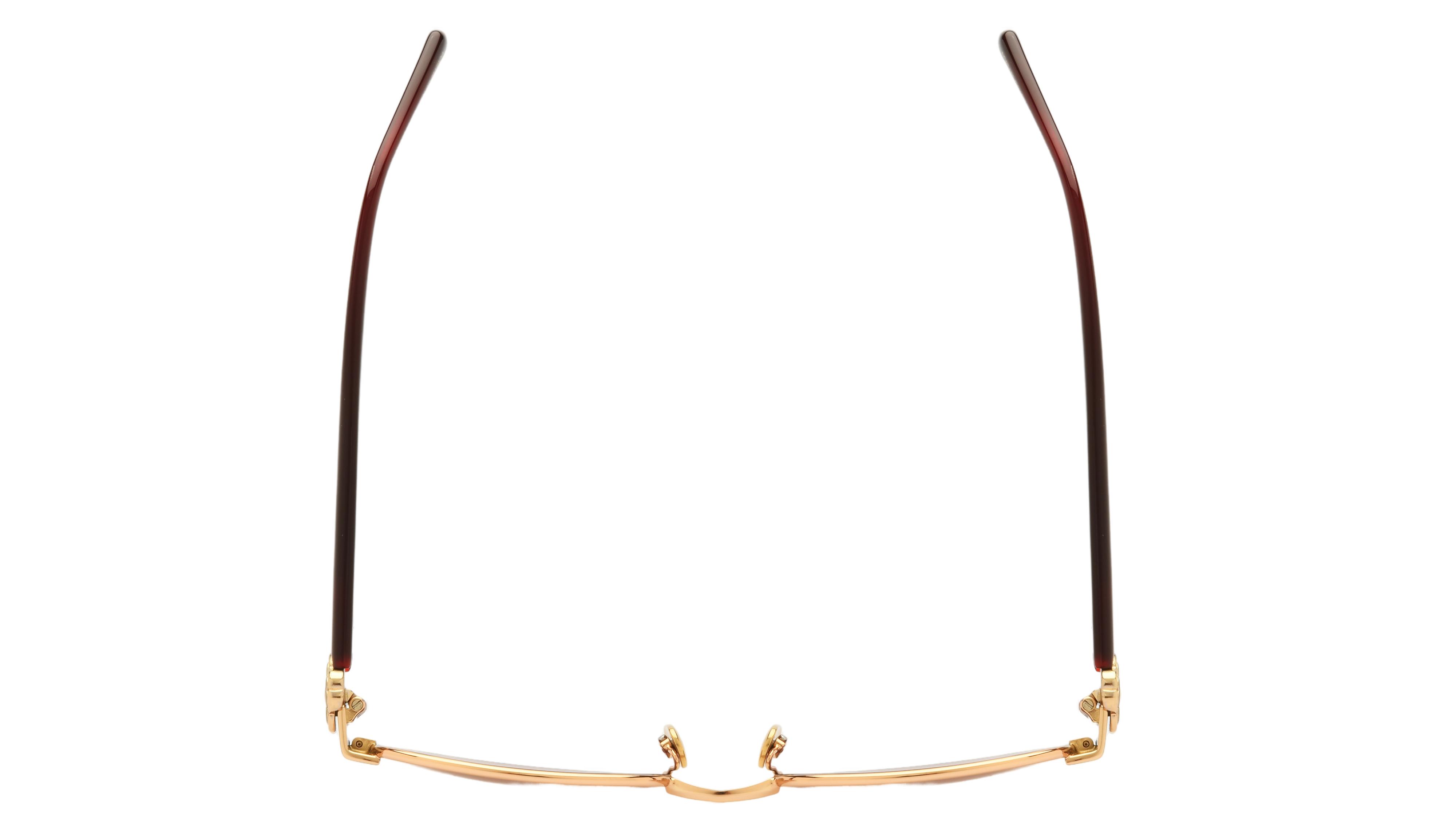 Lunettes de soleil Maje Femme Or Rectangle MJ7035 Dessus