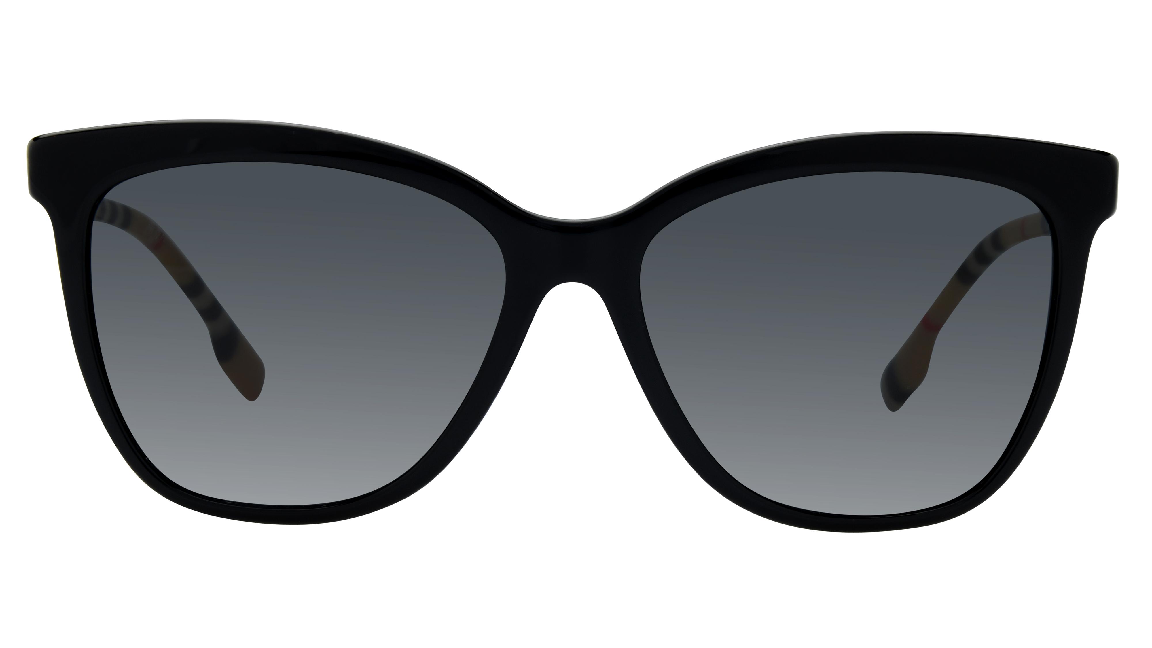 Lunettes de soleil Burberry BE4308 385387 Noir Brillant Carre Krys