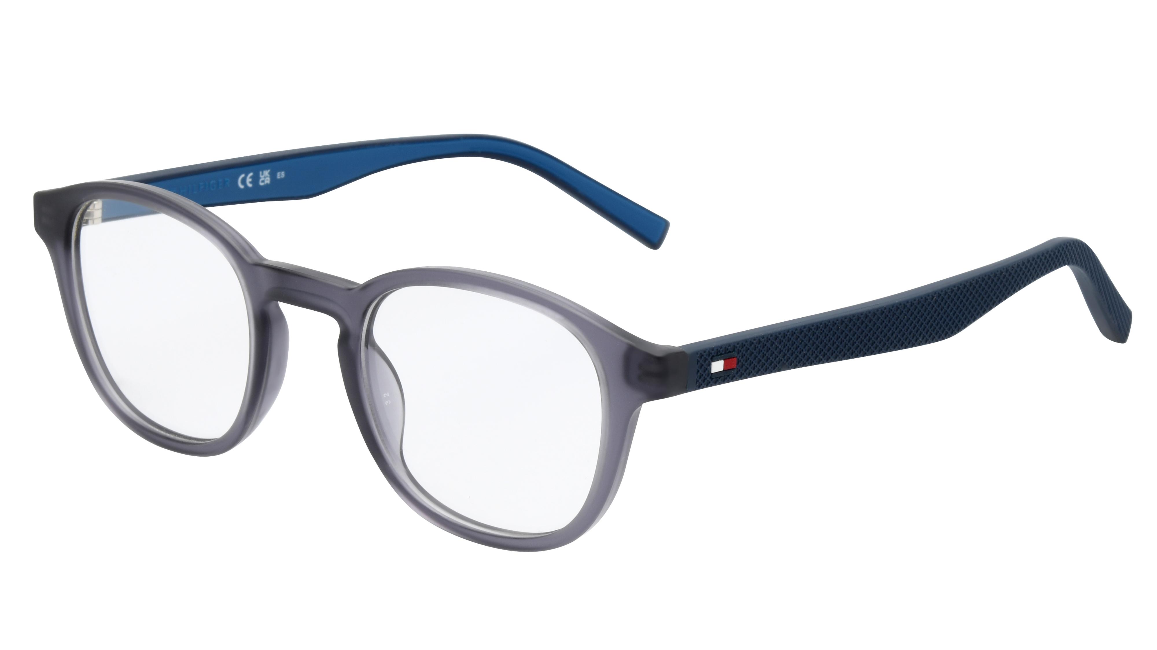 Lunettes de vue Tommy Hilfiger Homme Gris Pantos Th2048 Trois-Quart
