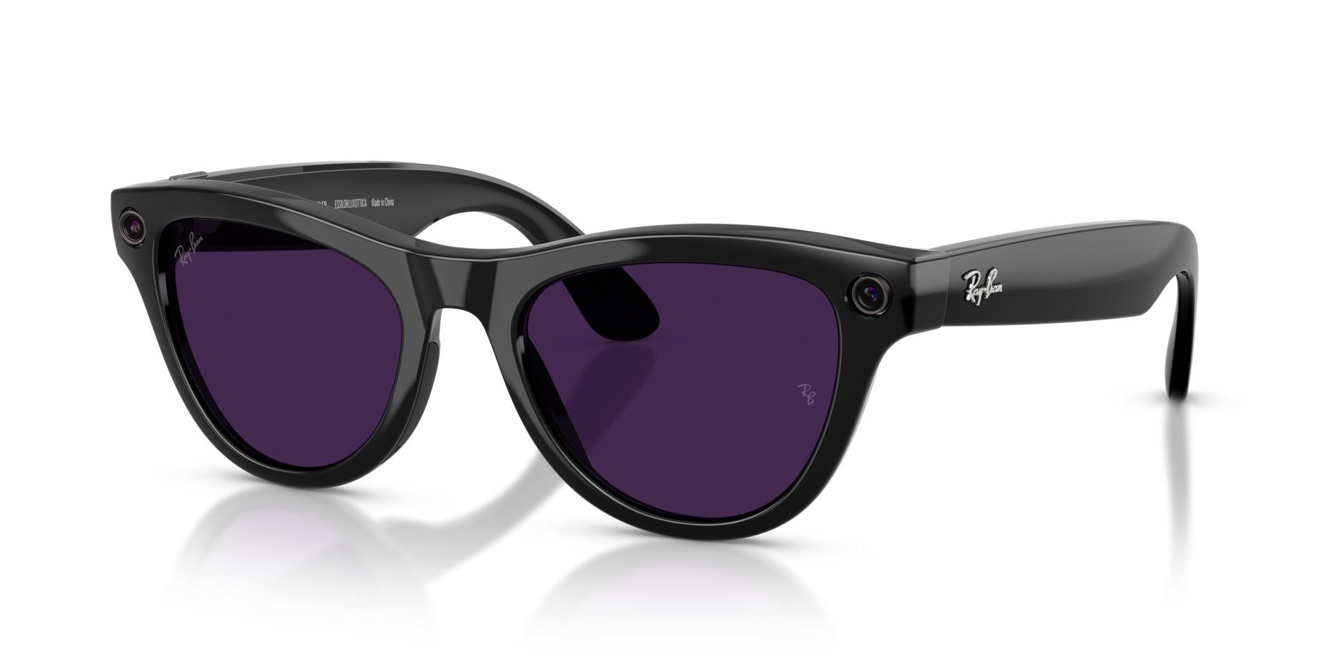 Lunettes de soleil Ray-Ban Meta Mixte Noir Papillon Rw4014 Dessus