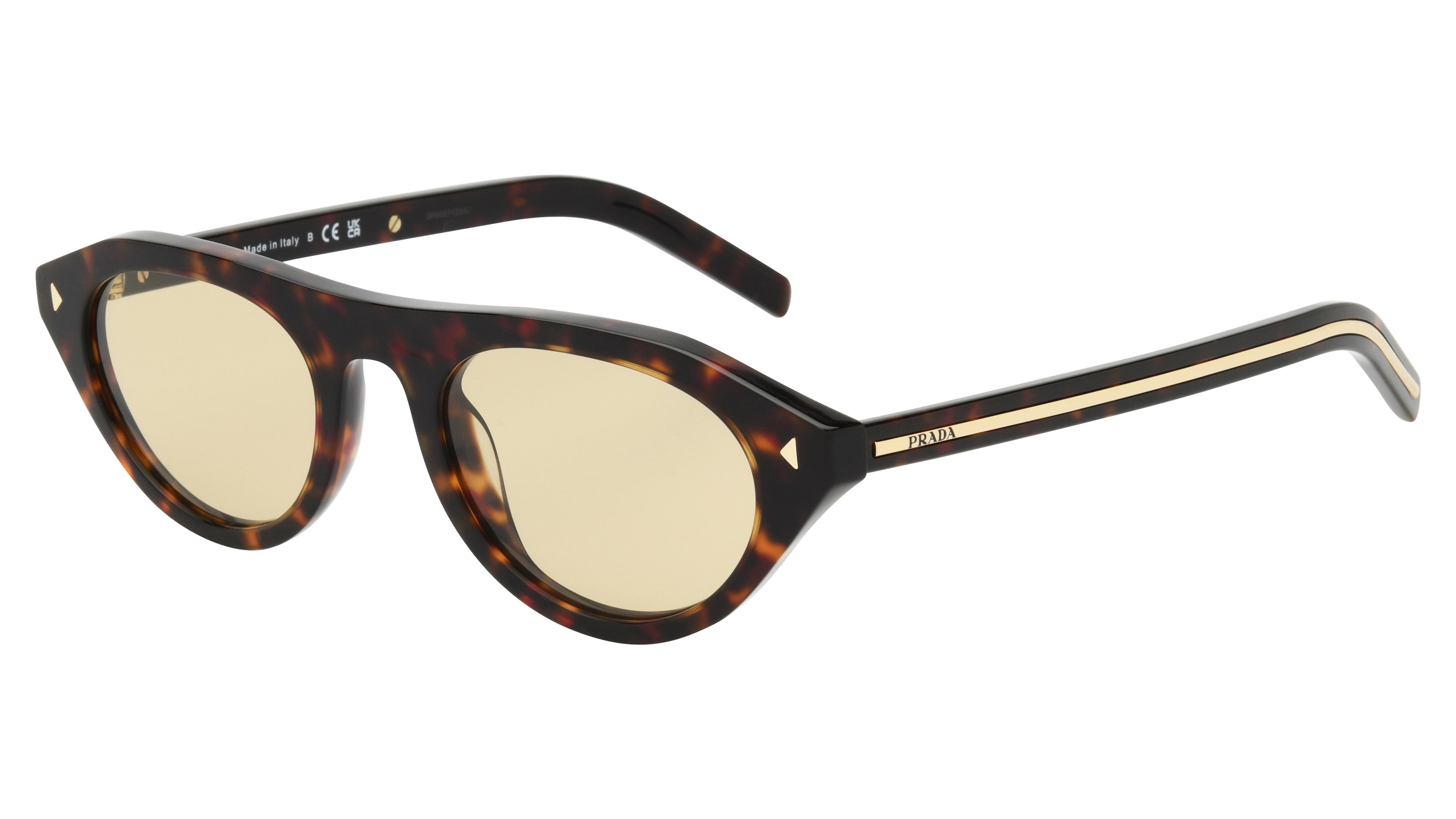 Lunettes de soleil Prada Femme Écaille Aviateur PR Trois-Quart