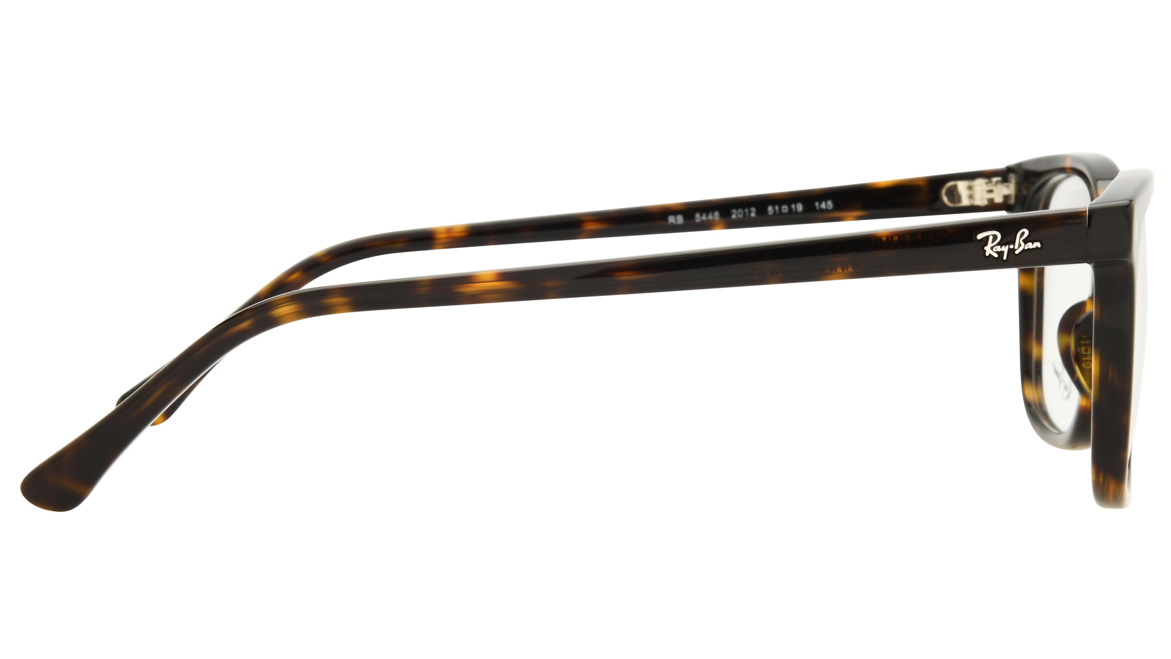 Lunettes de vue Ray-Ban Mixte Écaille Carré RX5446 Droite