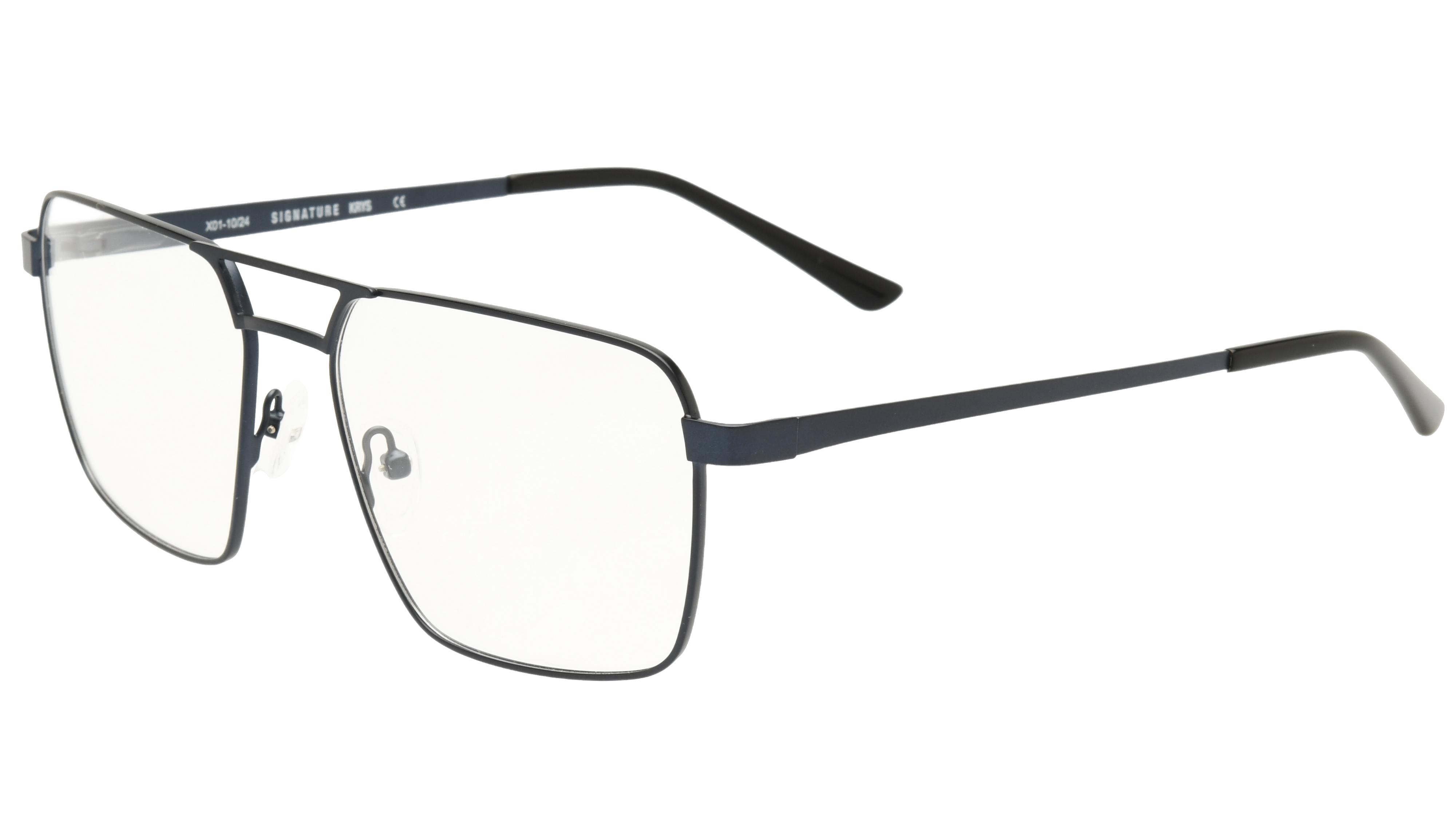Lunettes de vue Krys Origine Homme Bleu Aviateur Ess2503 Trois-Quart