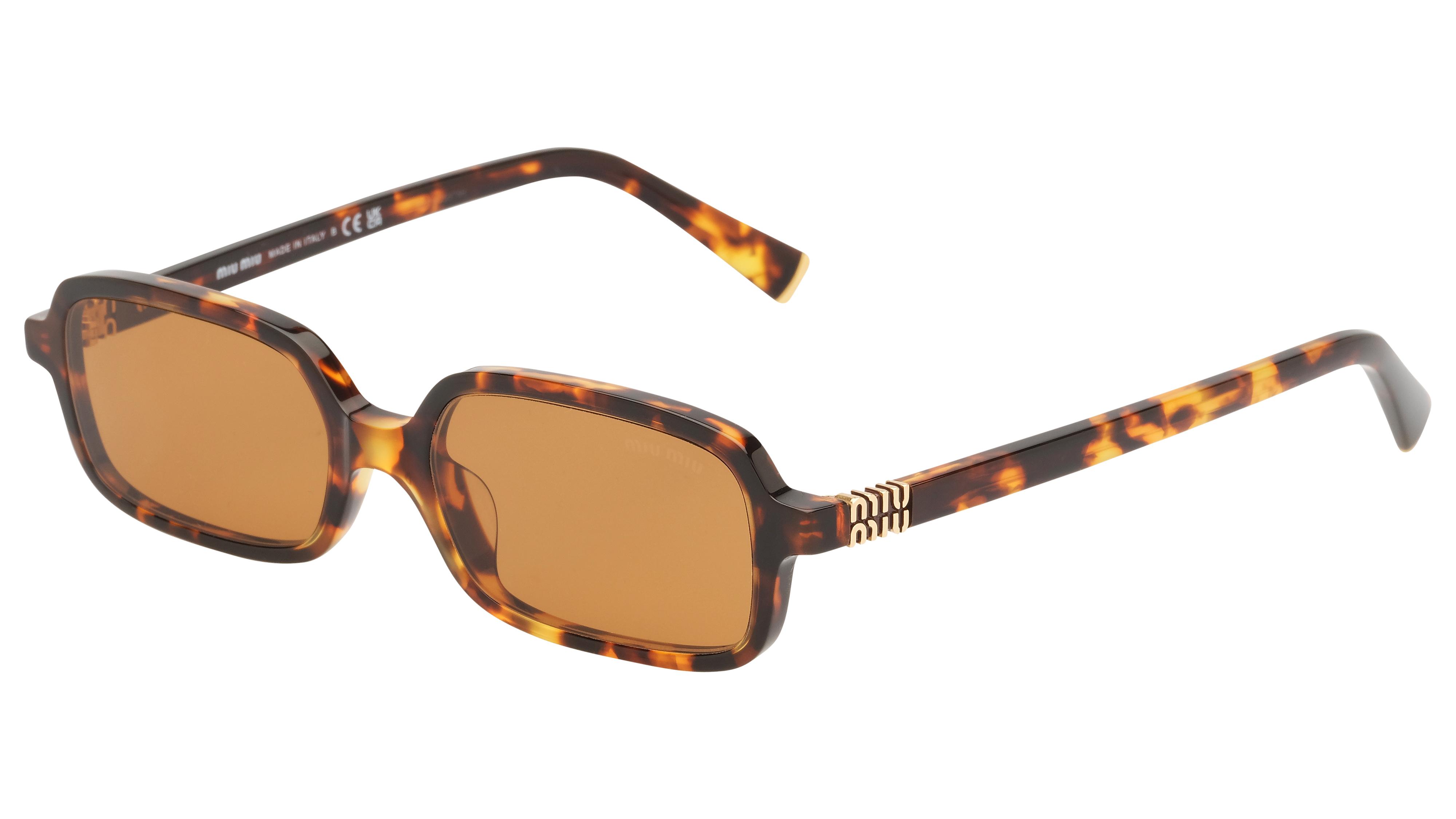 Lunettes de soleil Miu Miu Femme Écaille Rectangle MU Trois-Quart