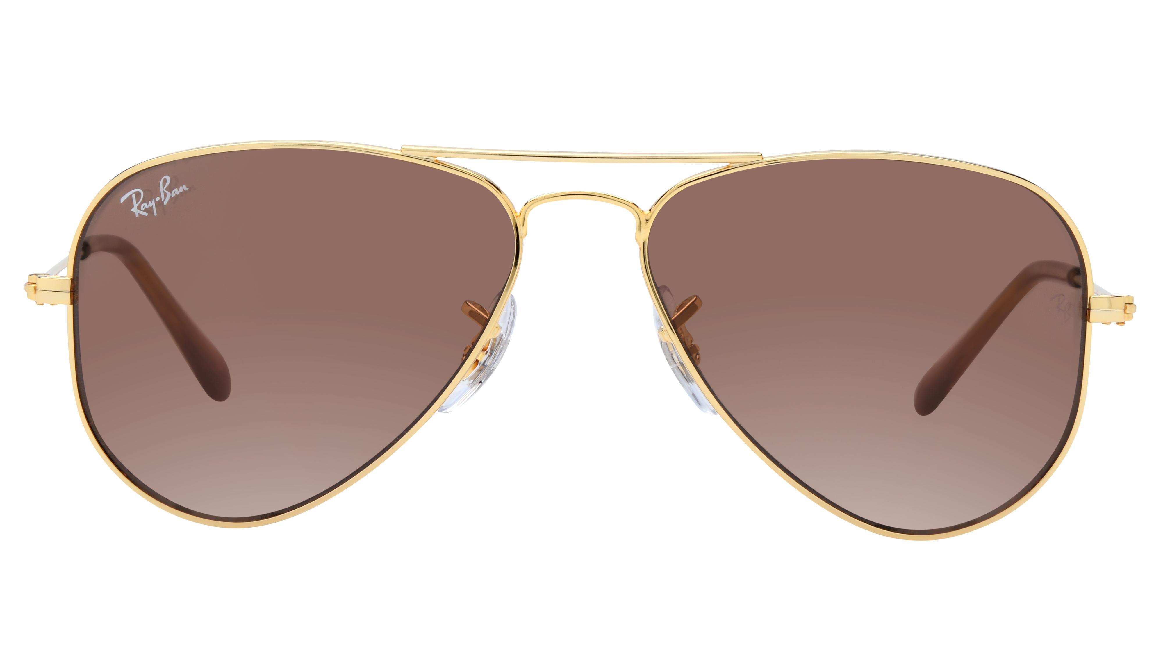 Lunettes de soleil Ray-Ban Enfant Or Aviateur Rj9506S Face