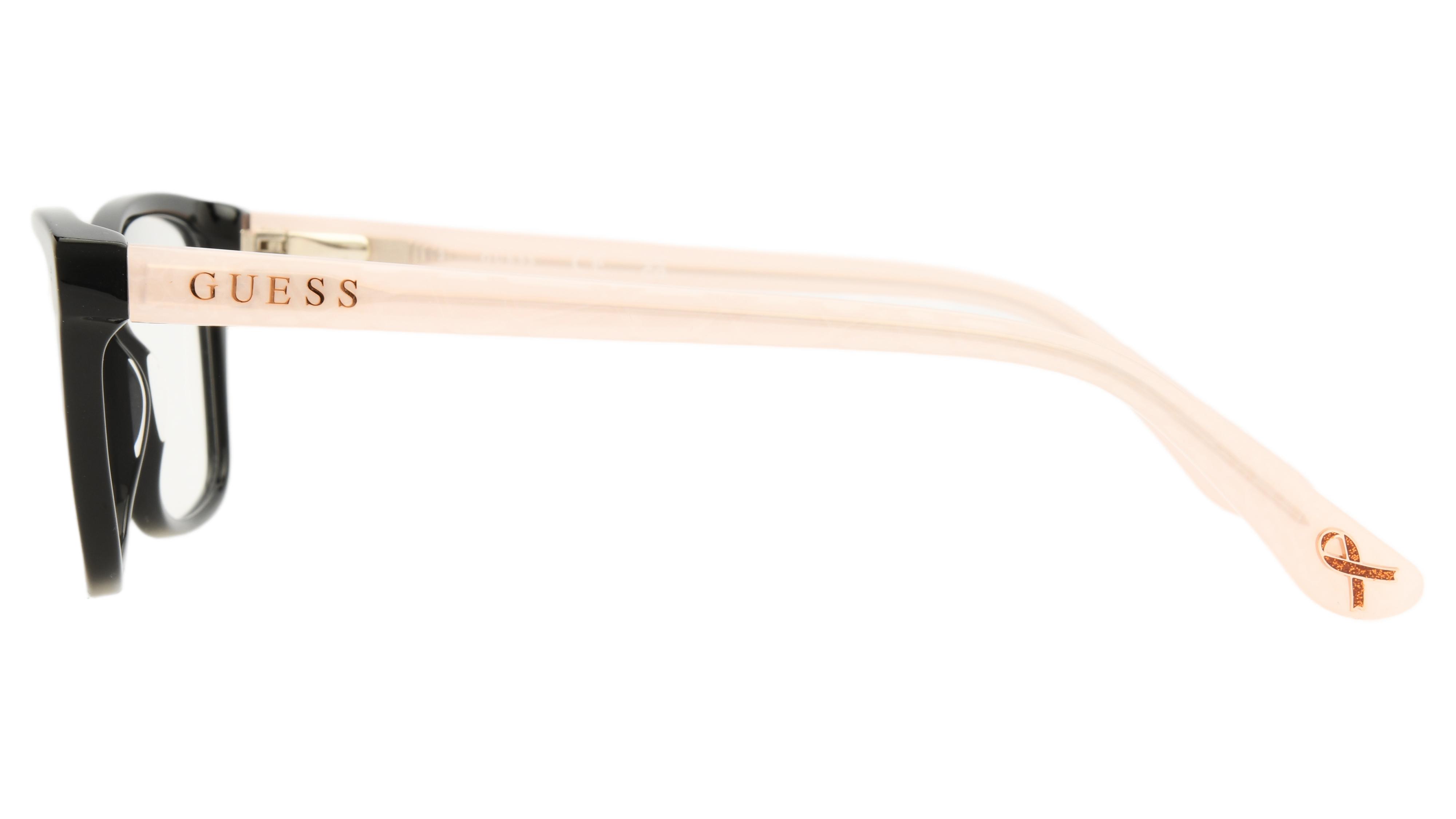 Lunettes de vue Guess Femme Noir Rectangle Gu50185 Gauche