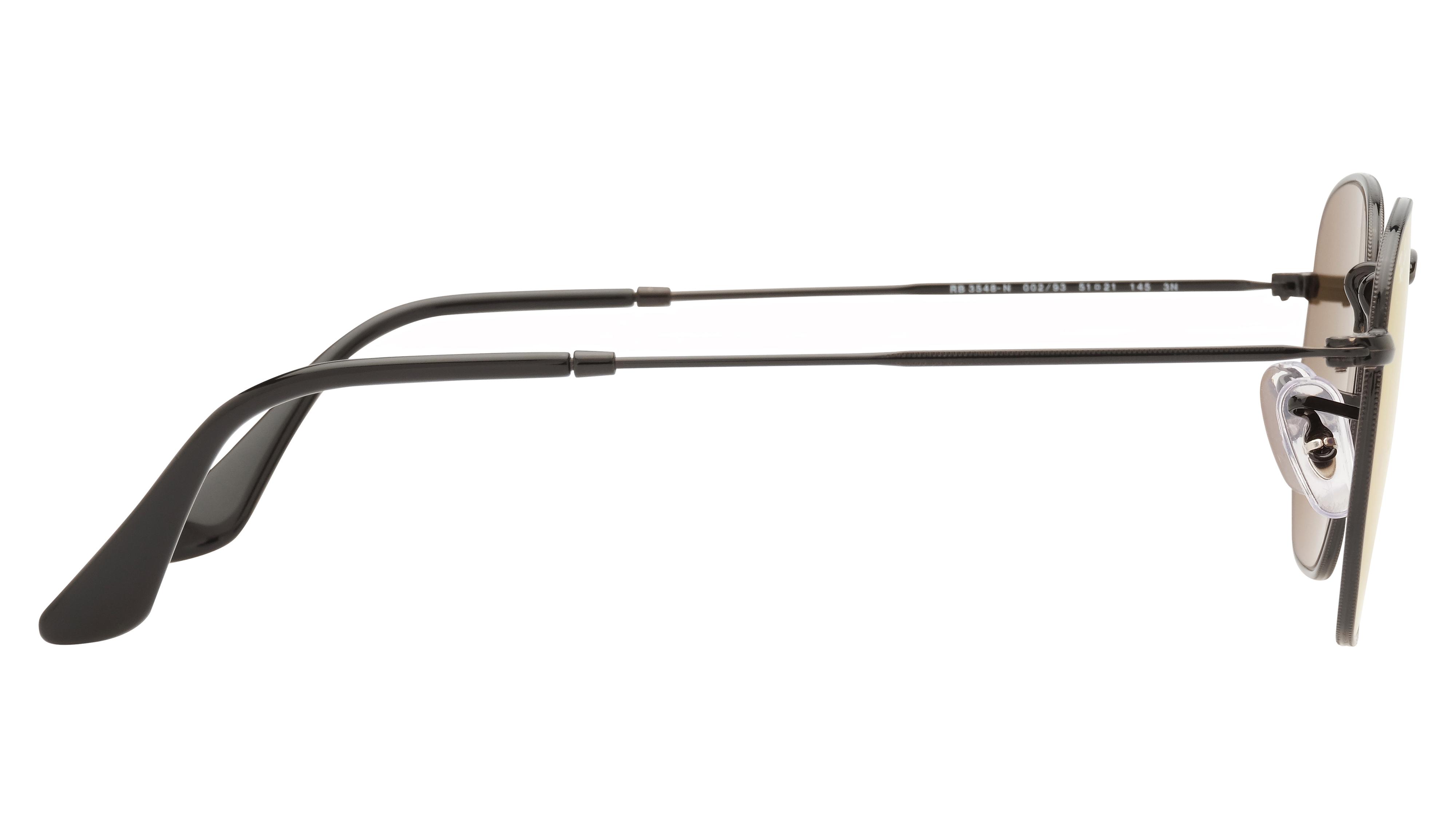 Lunettes de soleil Ray-Ban Mixte Noir Angulaire rb3548N Droite