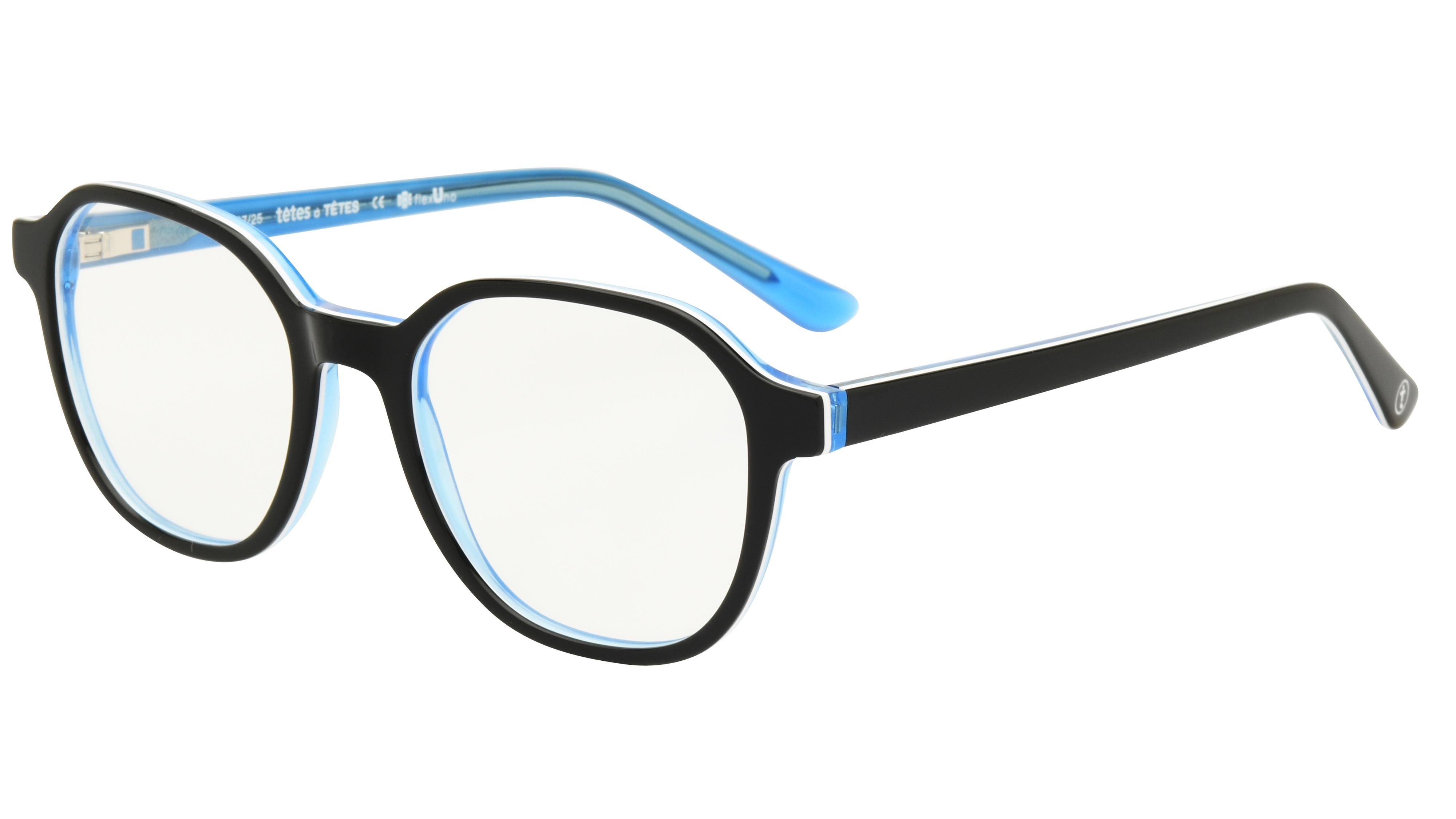 Lunettes de vue têtes à TETES Enfant Noir Carré Tat2601E Trois-Quart