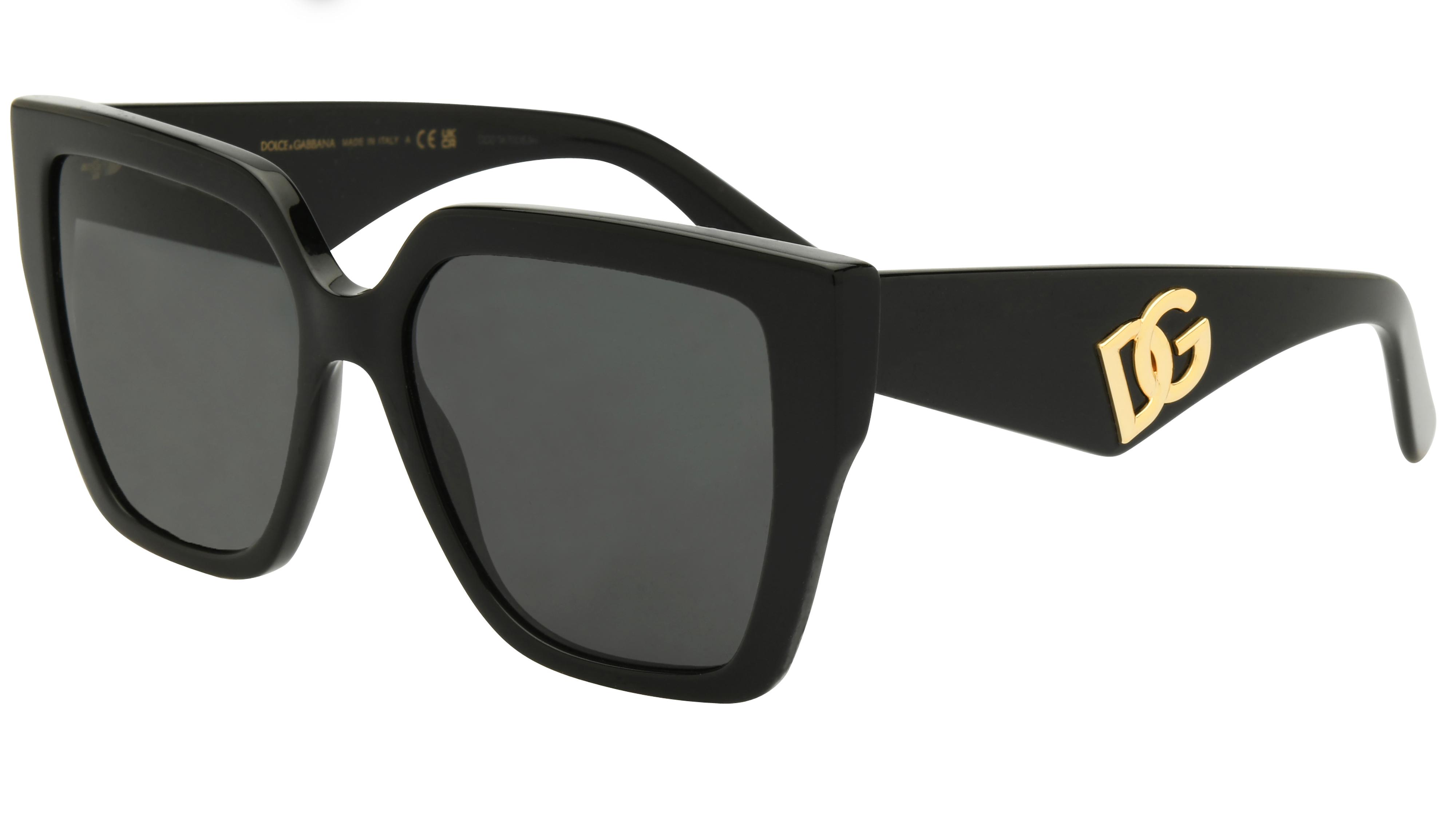 Lunettes de soleil  Femme Noir Carré dg4438 Trois-Quart