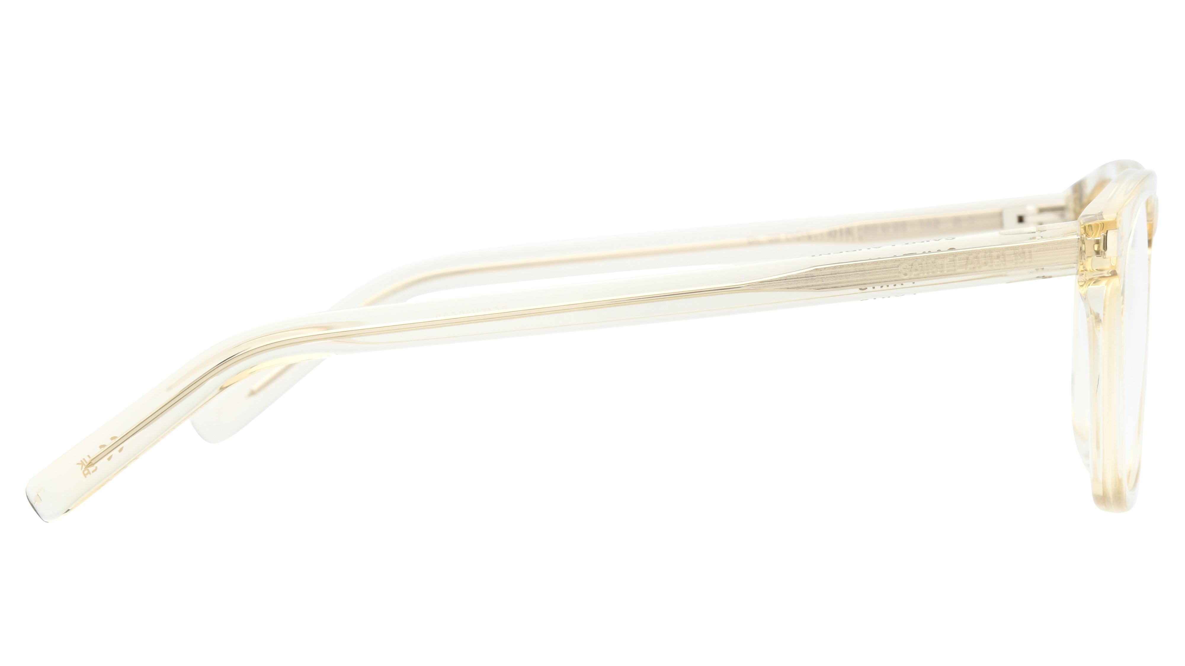 Lunettes de vue Saint Laurent Mixte Jaune Ronde Sl28 Droite
