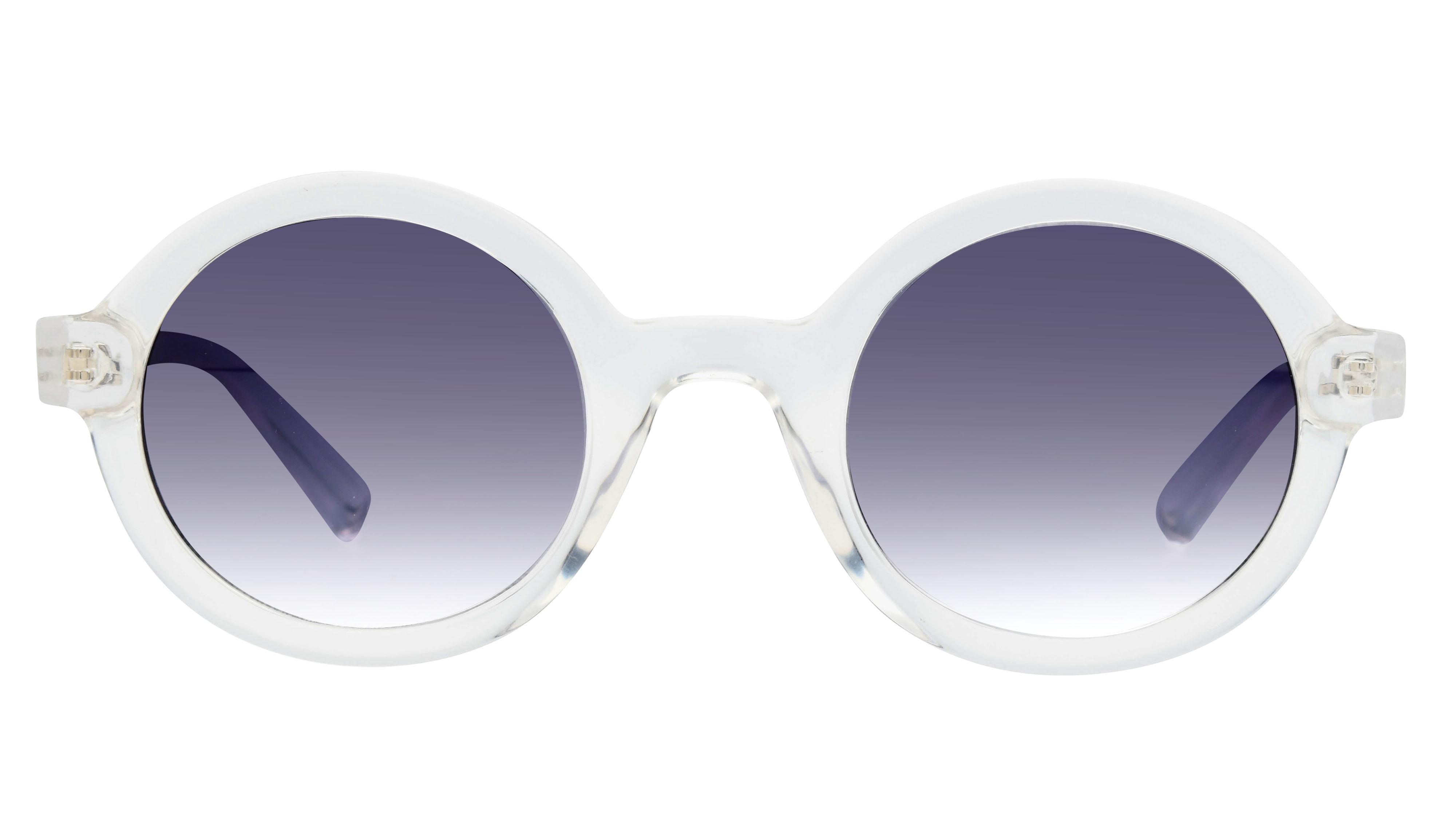 Lunette de soleil ronde transparente clearance