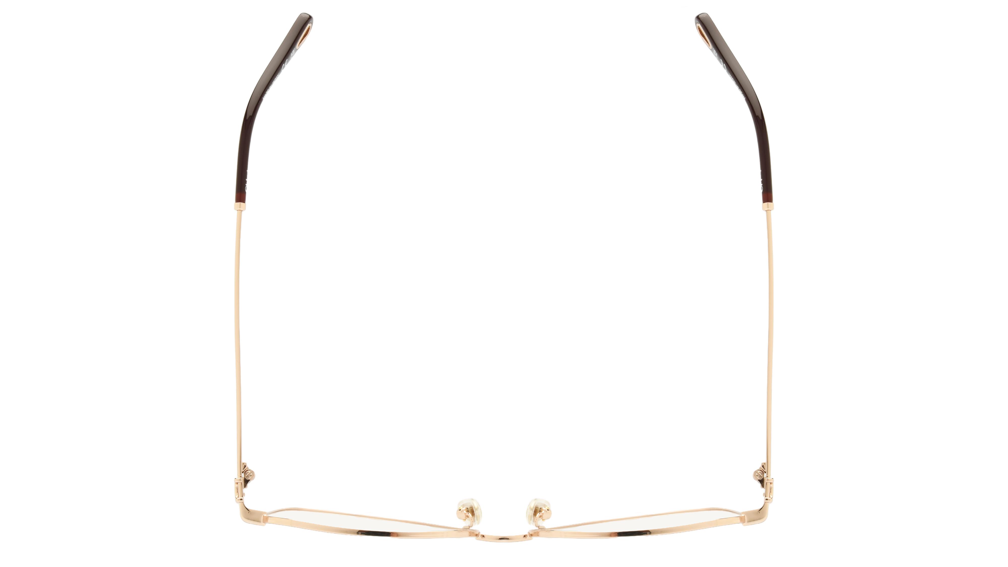 Lunettes de vue Chloé Femme Or Pantos ch0307o Dessus