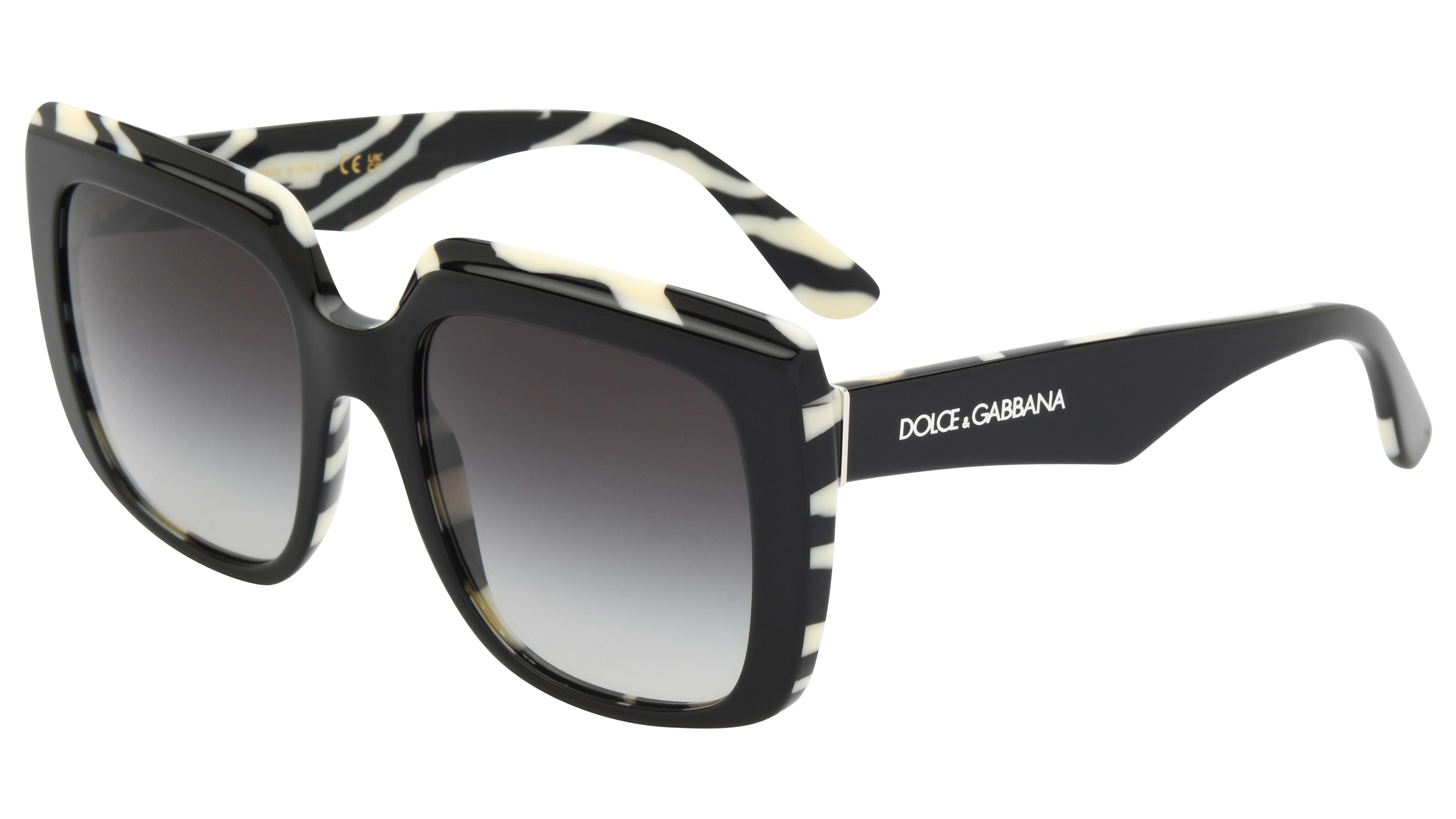 Lunettes de soleil Dolce&Gabbana Femme Noir Carré DG4414 Trois-Quart