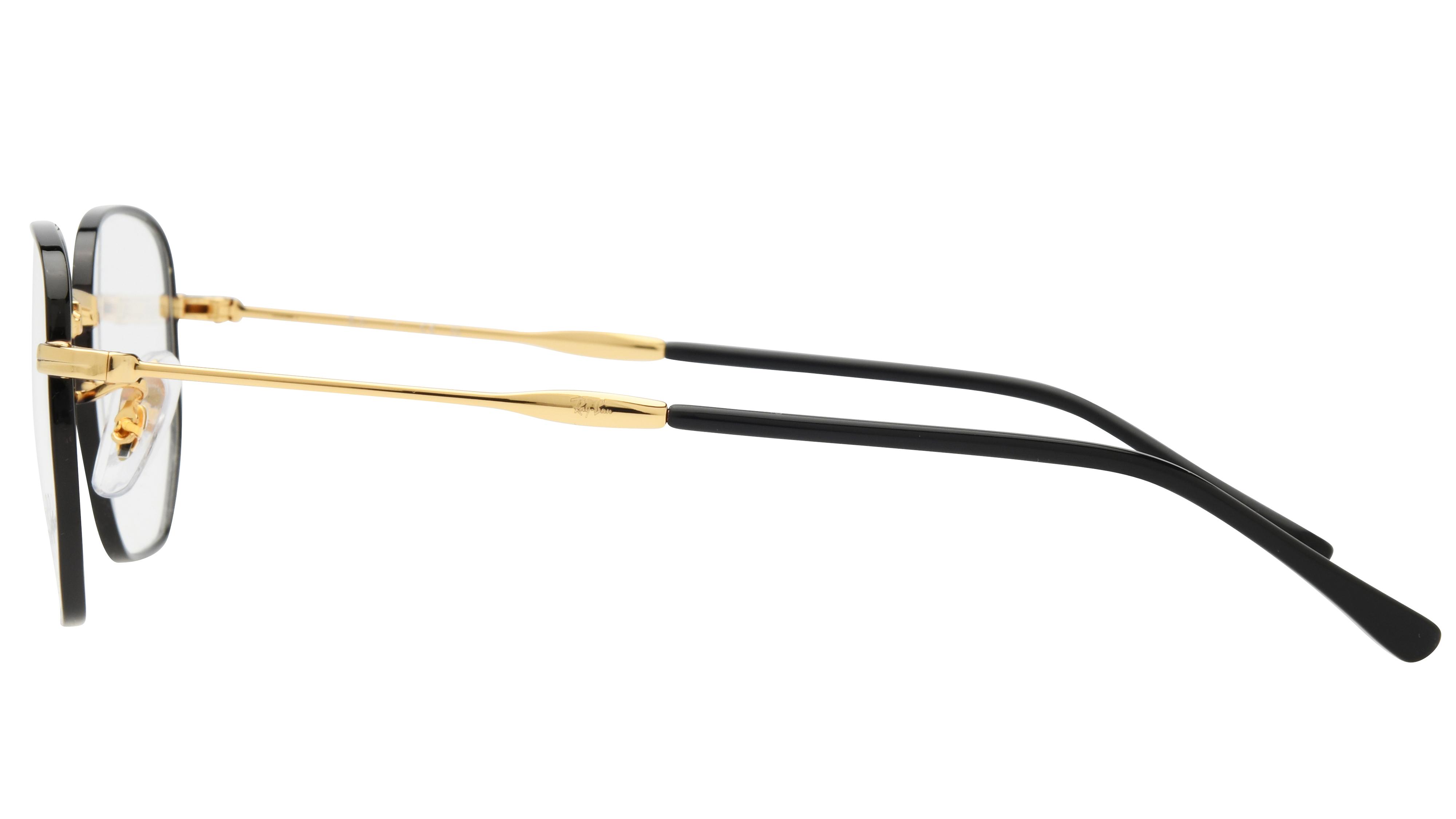 Lunettes de vue Ray-Ban Mixte Noir Carré Rx6496 Gauche