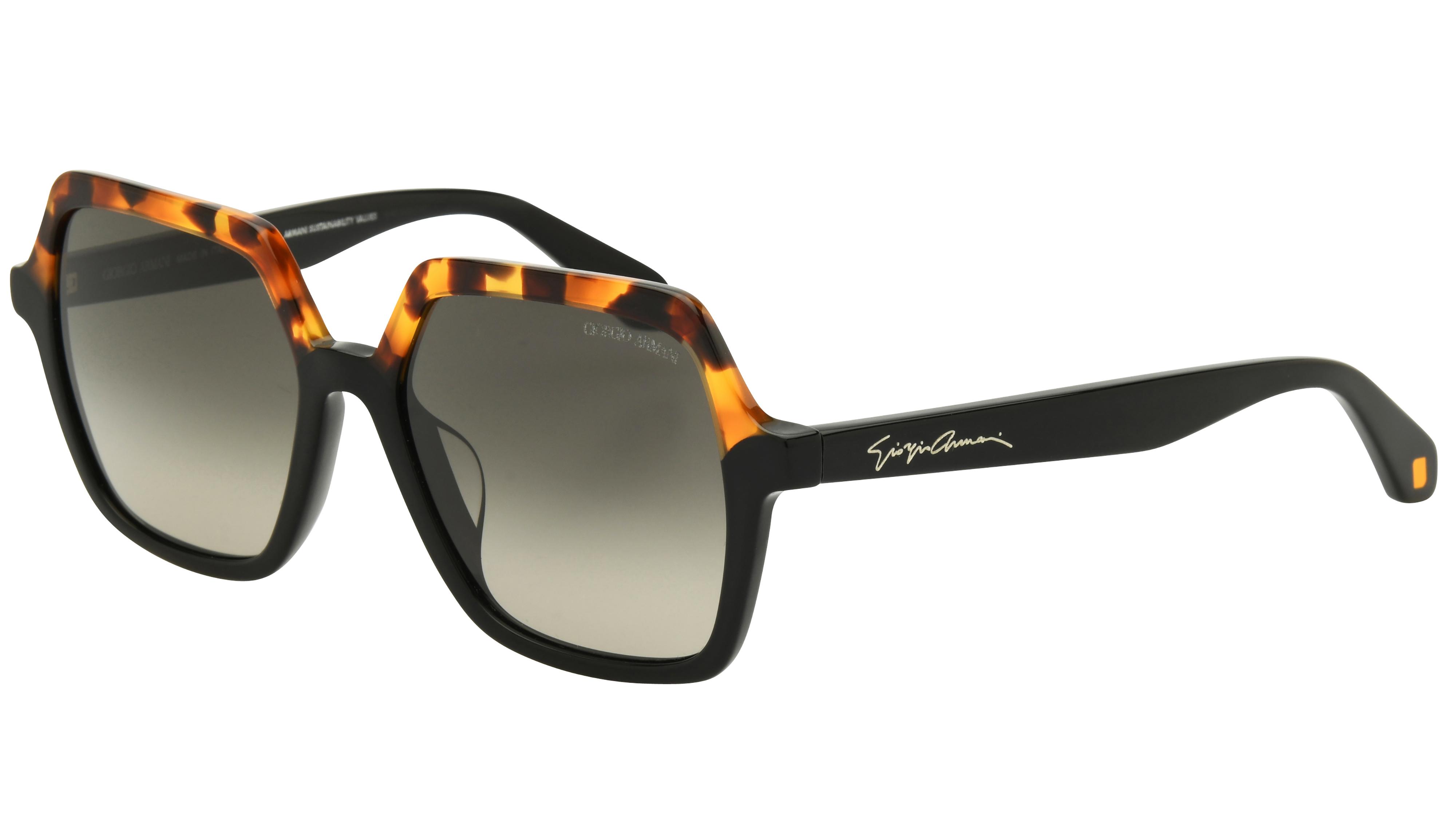 Lunettes de soleil Giorgio Armani Femme Écaille Carré AR8193U Trois-Quart