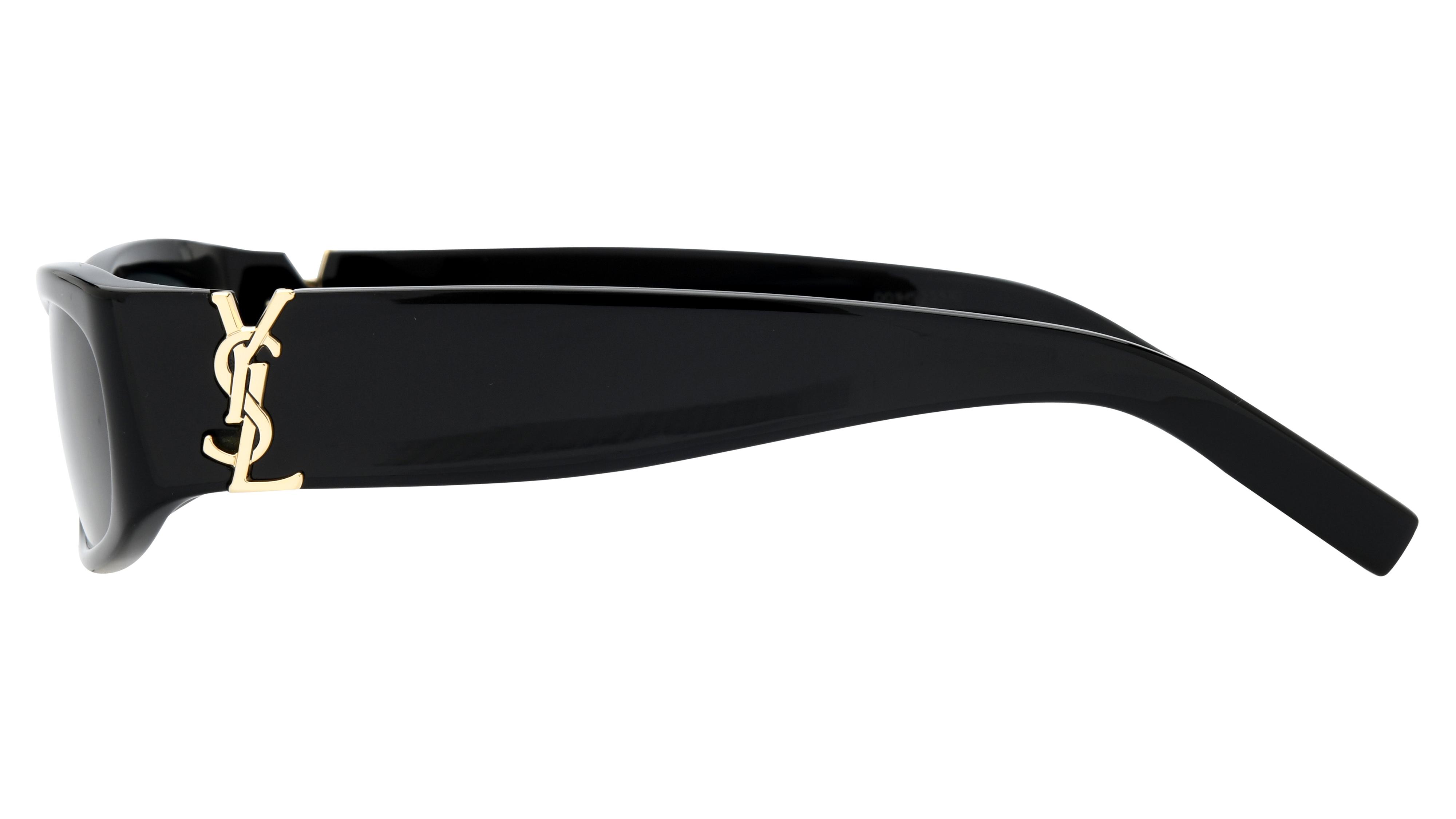 Lunettes de soleil Saint Laurent Mixte Noir Rectangle Slm152 Gauche