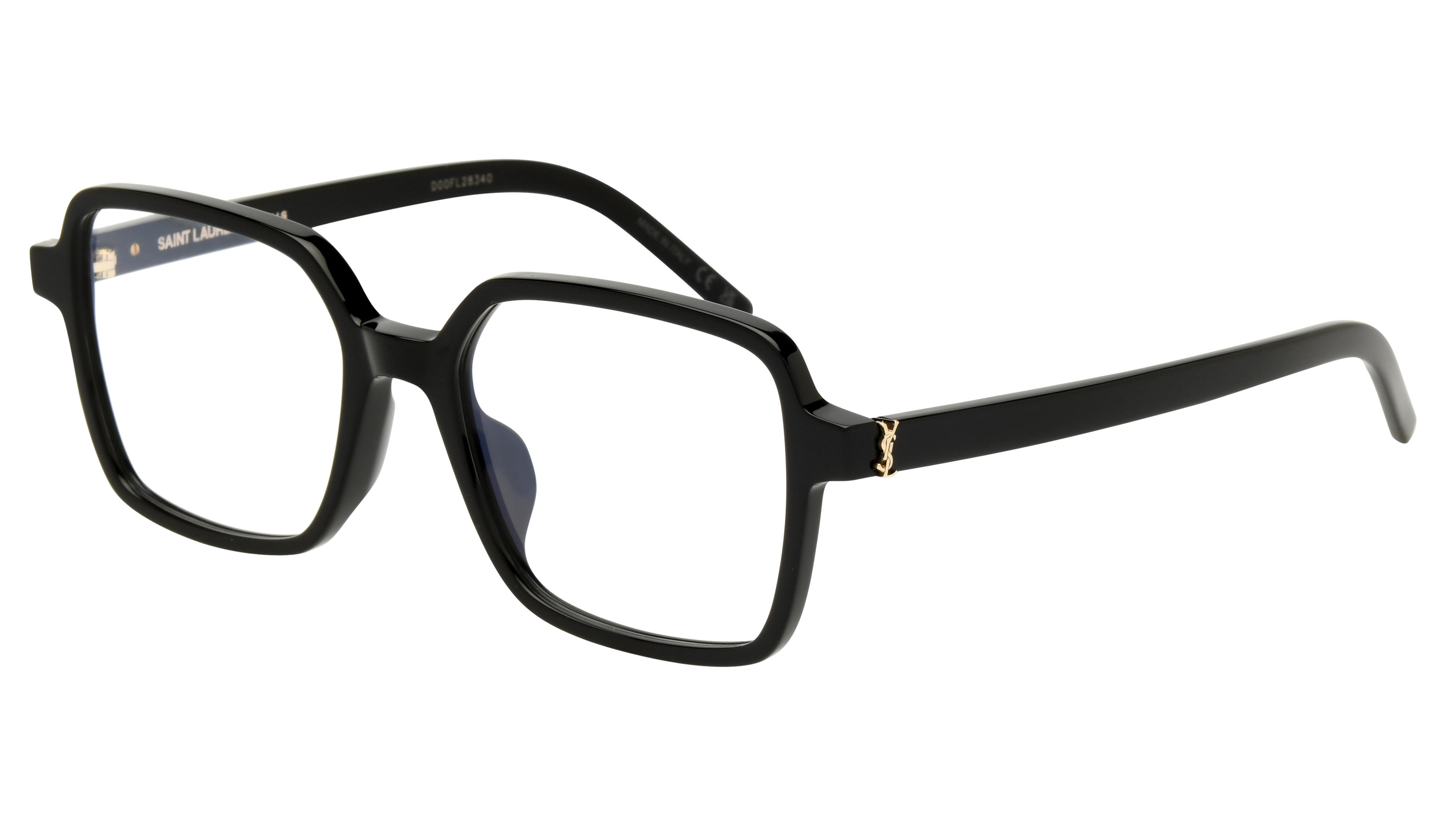 Lunettes de vue Saint Laurent Femme Noir Rectangle SL Trois-Quart