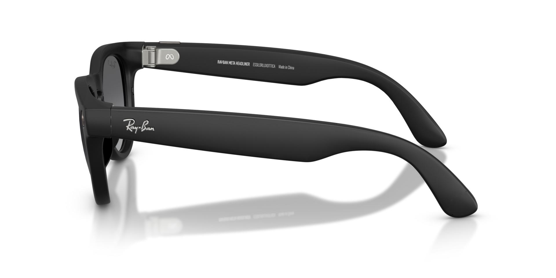 Lunettes de soleil Ray-Ban Meta Mixte Noir Pantos Rw4013 Droite