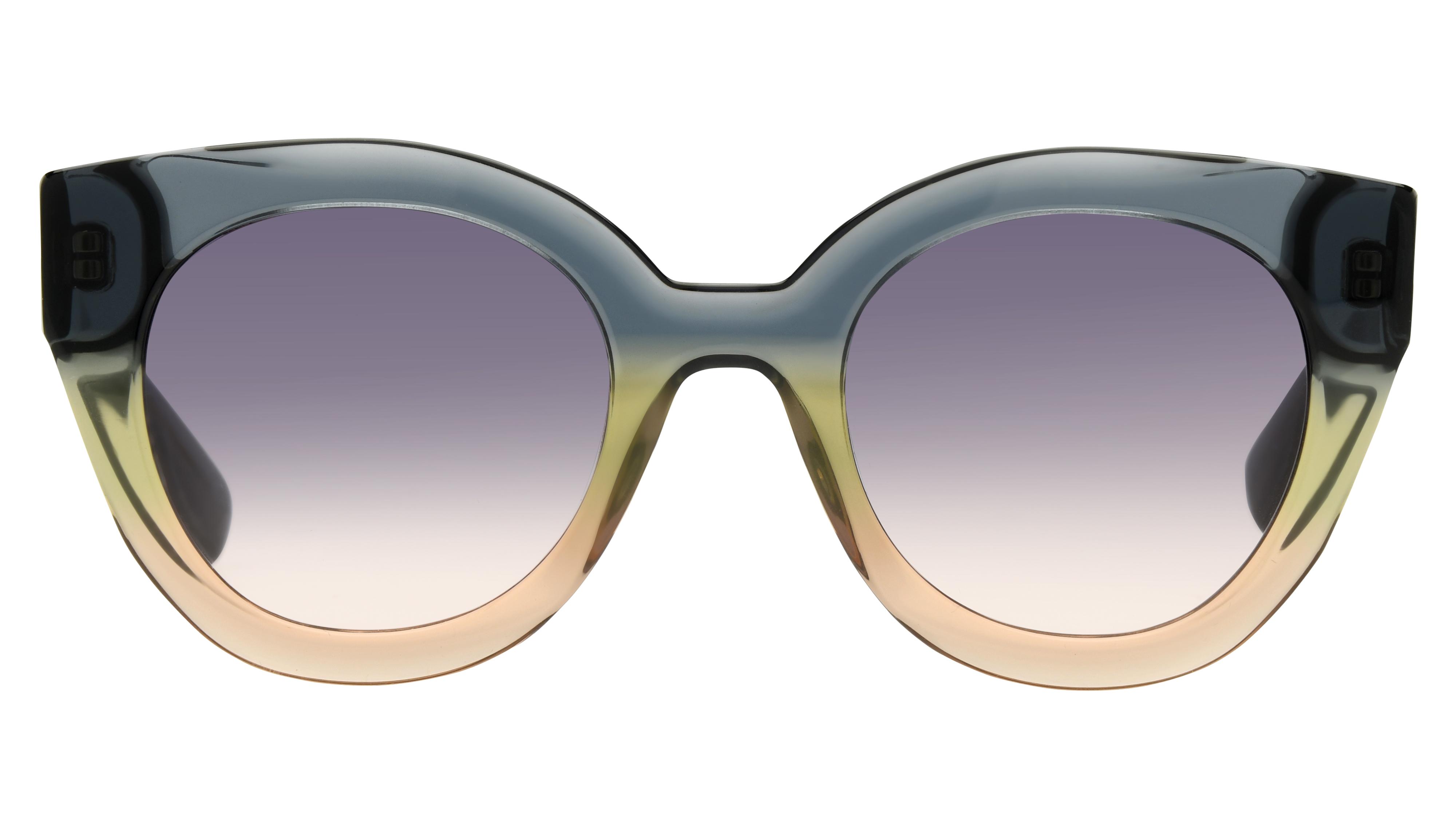 Lunettes de soleil Longchamp Femme Bleu Ronde LO750S Face