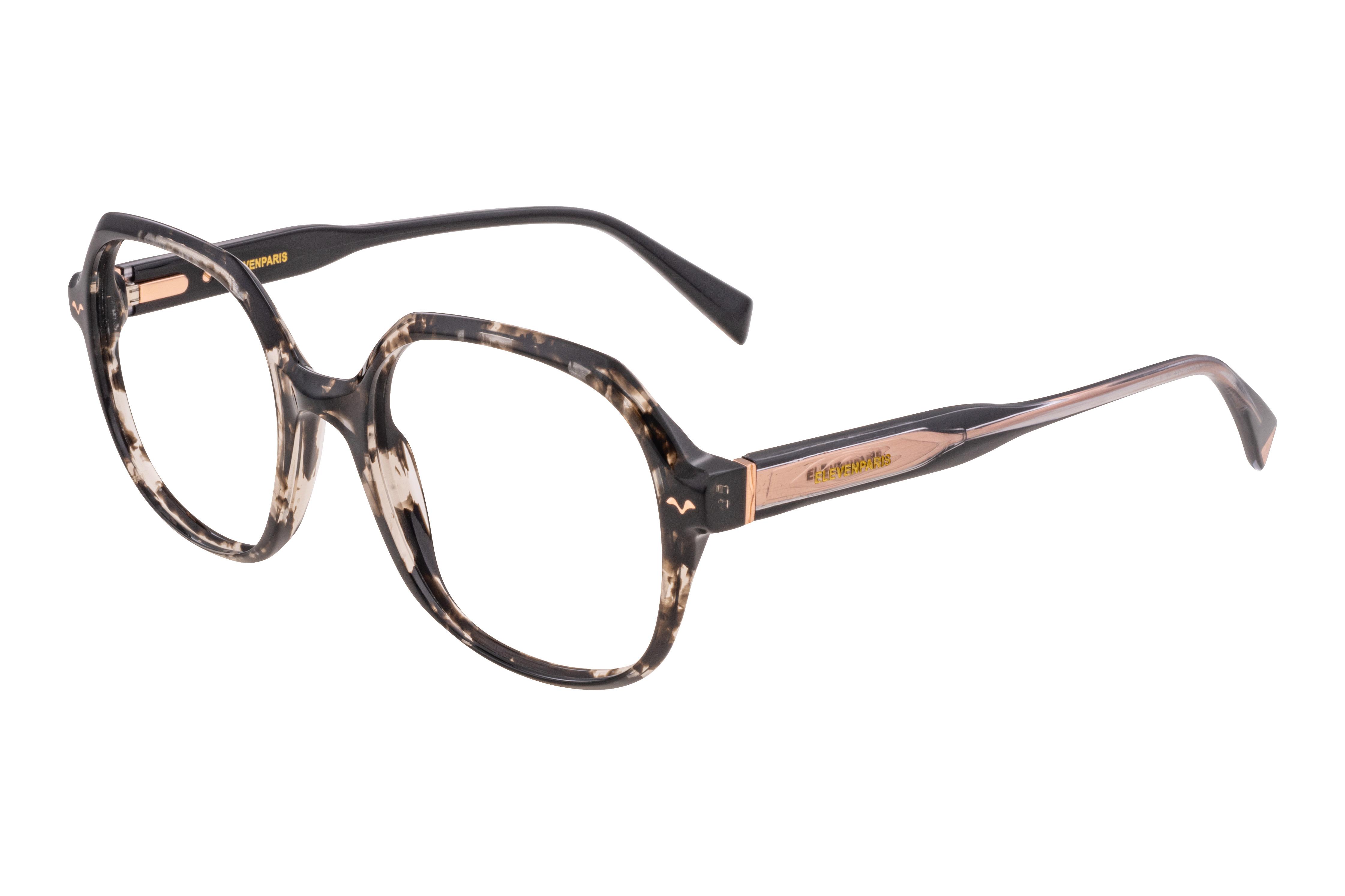 Lunettes de vue Eleven Paris  Noir Carré EPAA164C61 Gauche