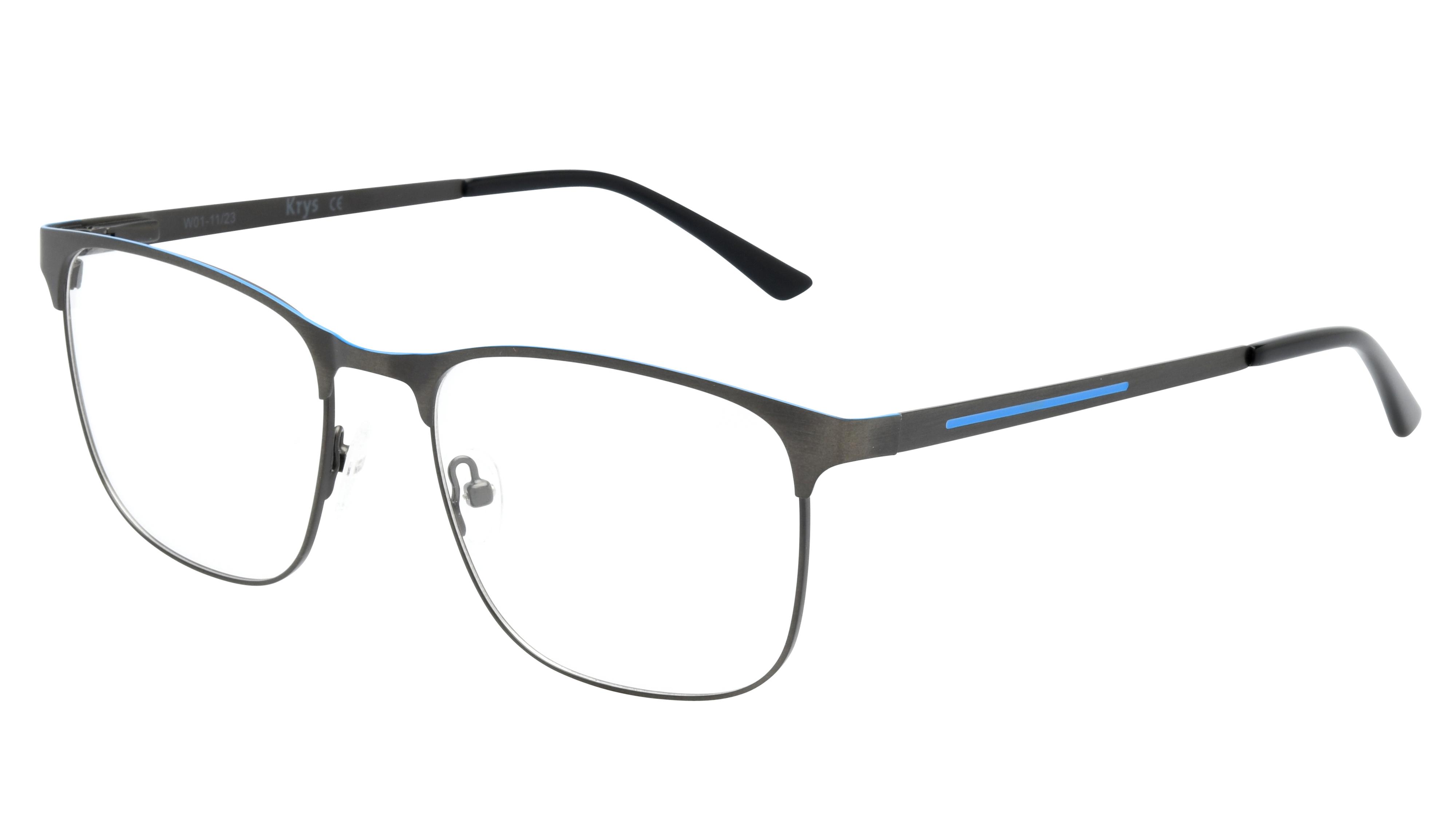 Lunettes de vue Signature Krys Homme Gris Rectangle Kor2407 Trois-Quart