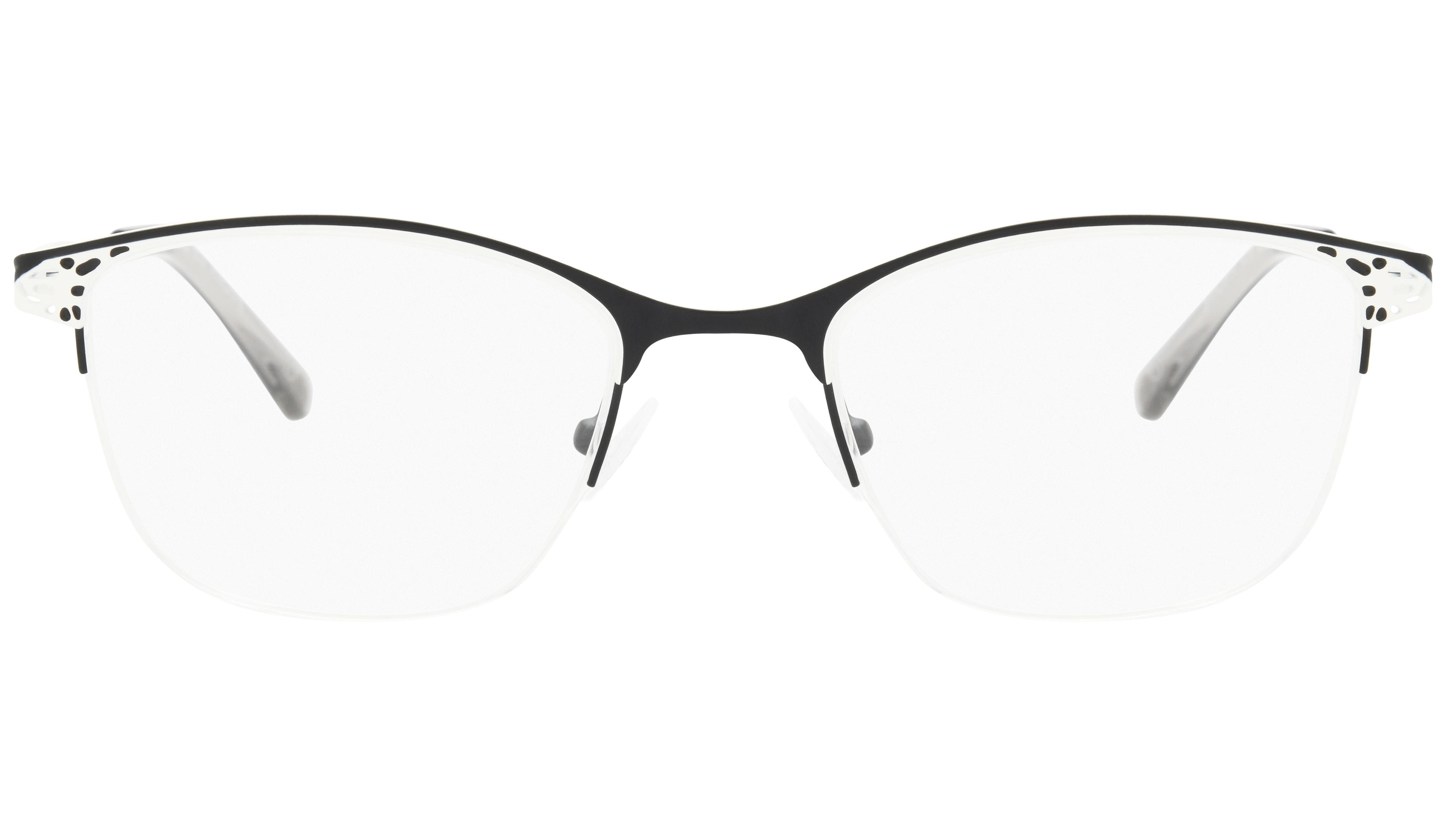 Lunettes de vue Baïa Femme Noir Rectangle baa2604 Face