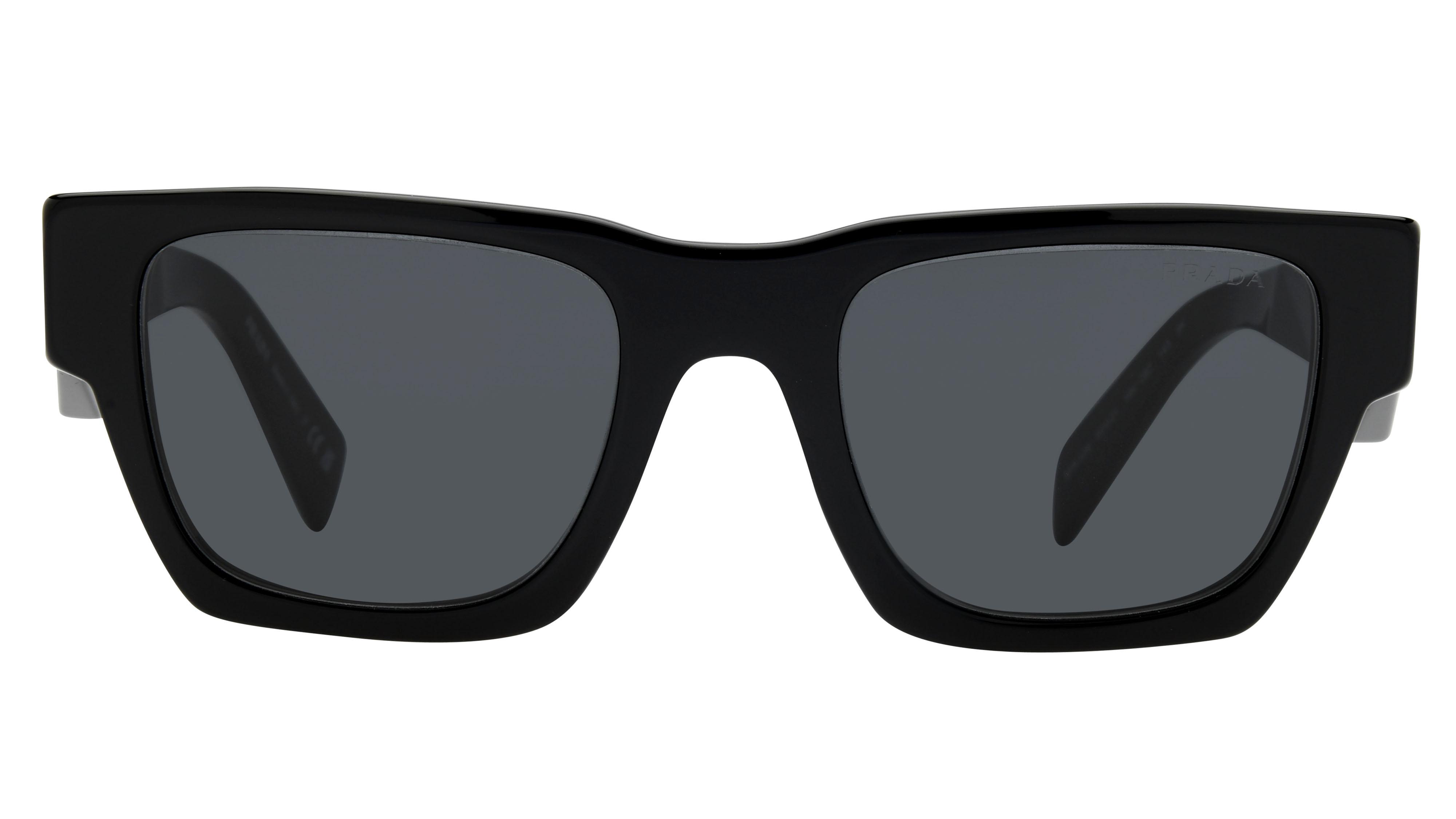 Lunettes de soleil Prada Pra06S 16K08Z Noir Brillant Carre Krys