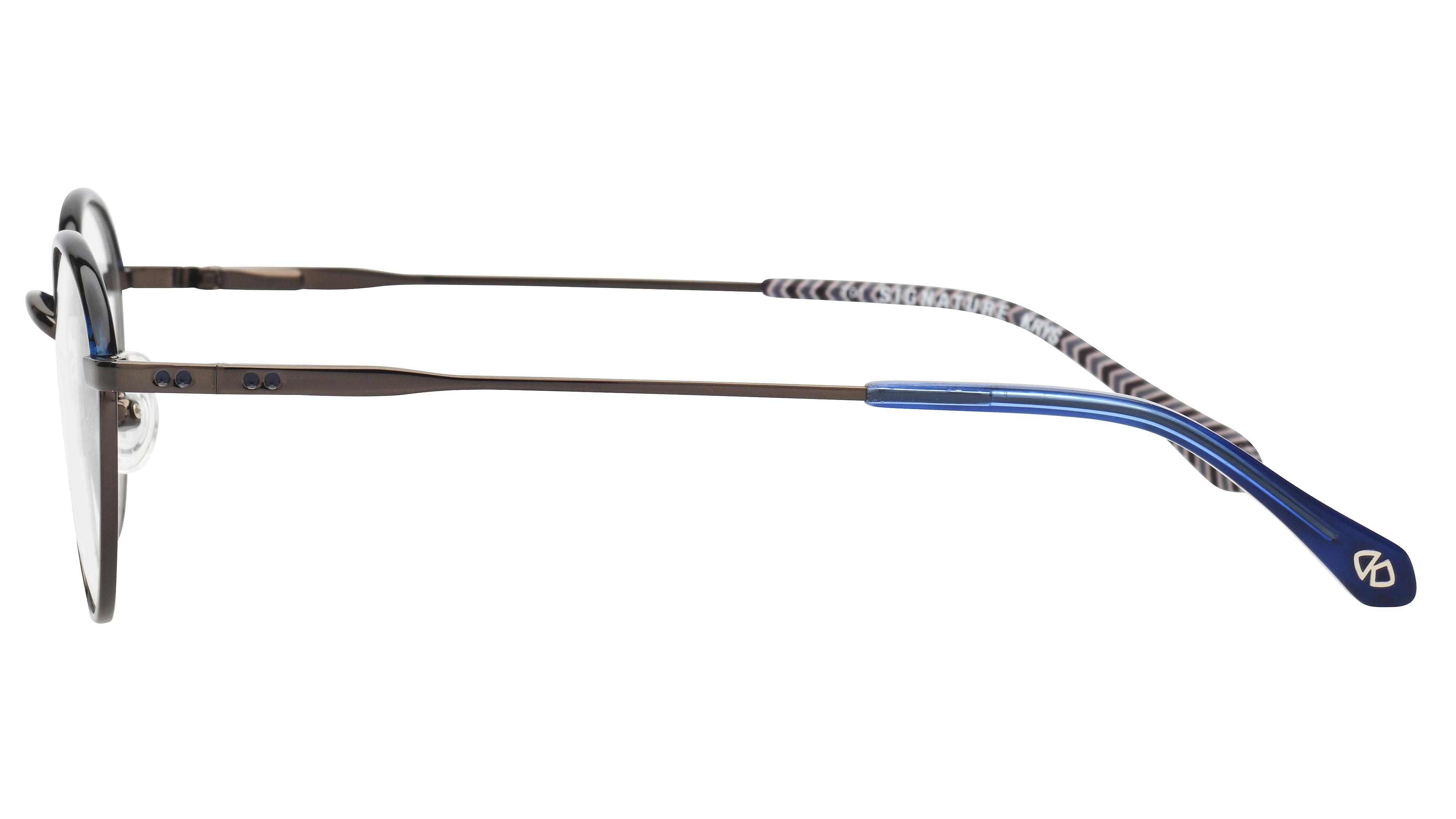 Lunettes de vue Signature Krys Homme Bleu Ronde Moj2007 Gauche