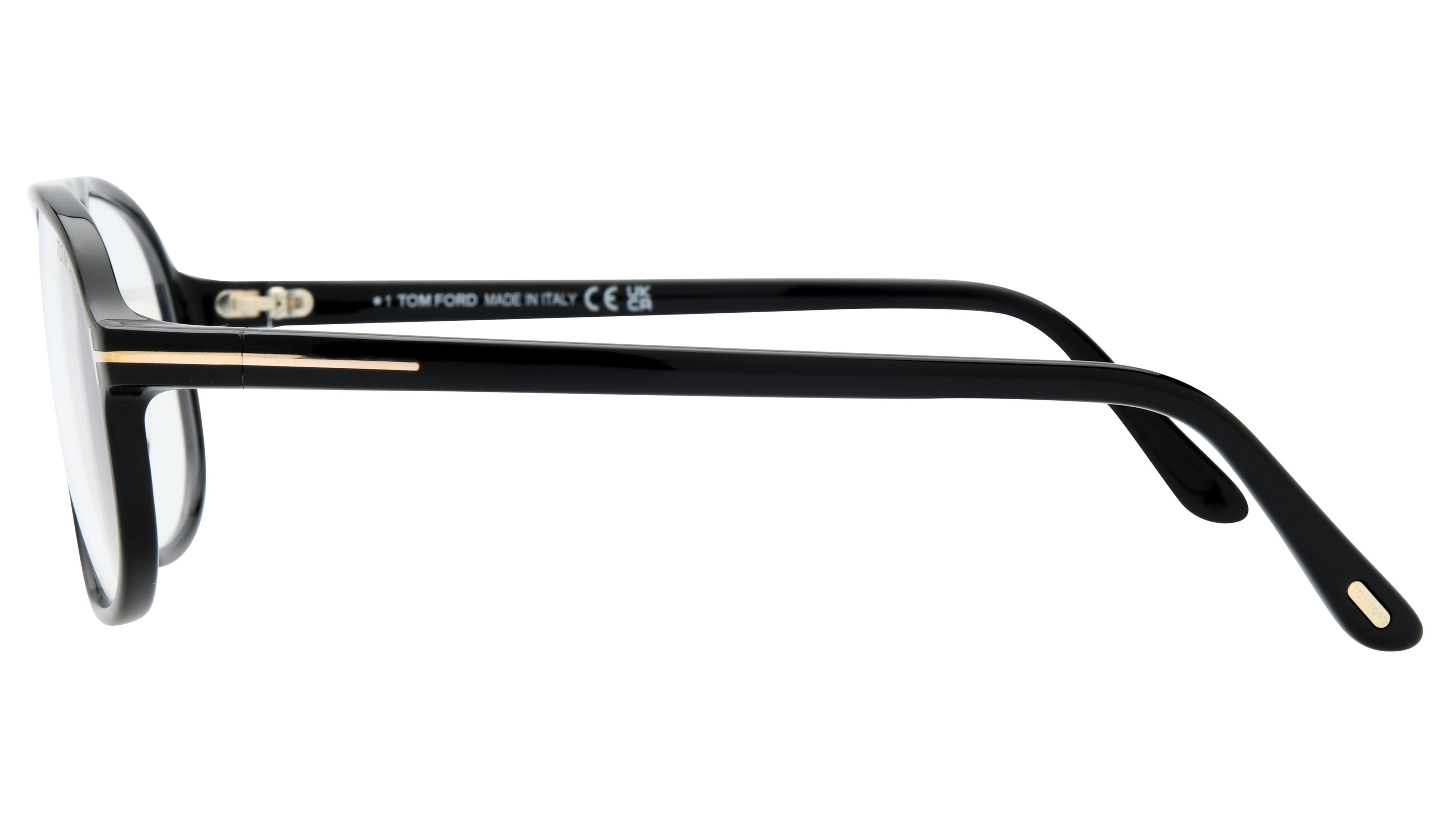 Lunettes de vue Tom Ford Homme Noir Aviateur FT6082-B Gauche