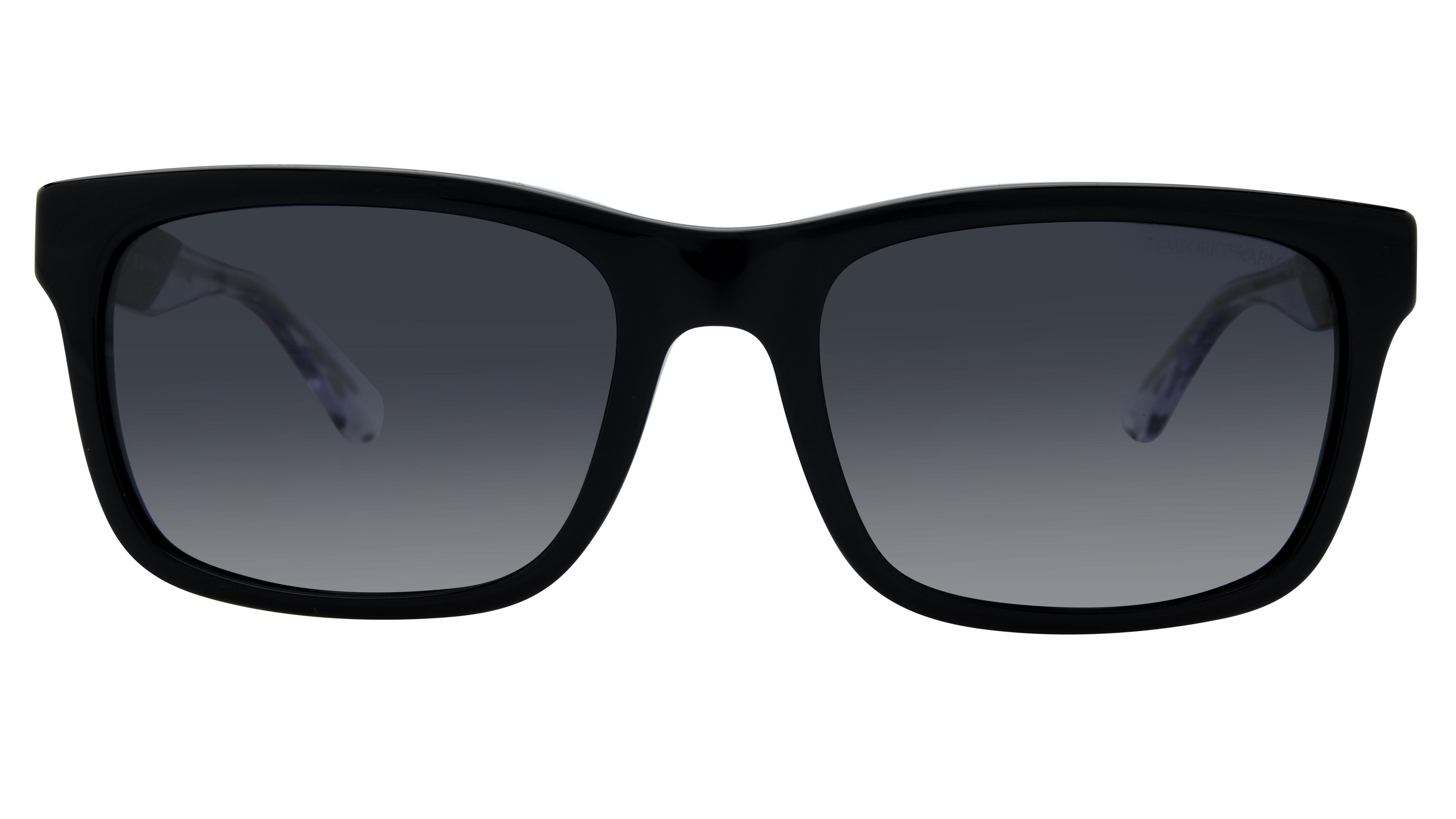 Lunettes de soleil Emporio Armani Homme Noir Rectangle EA4224 Face
