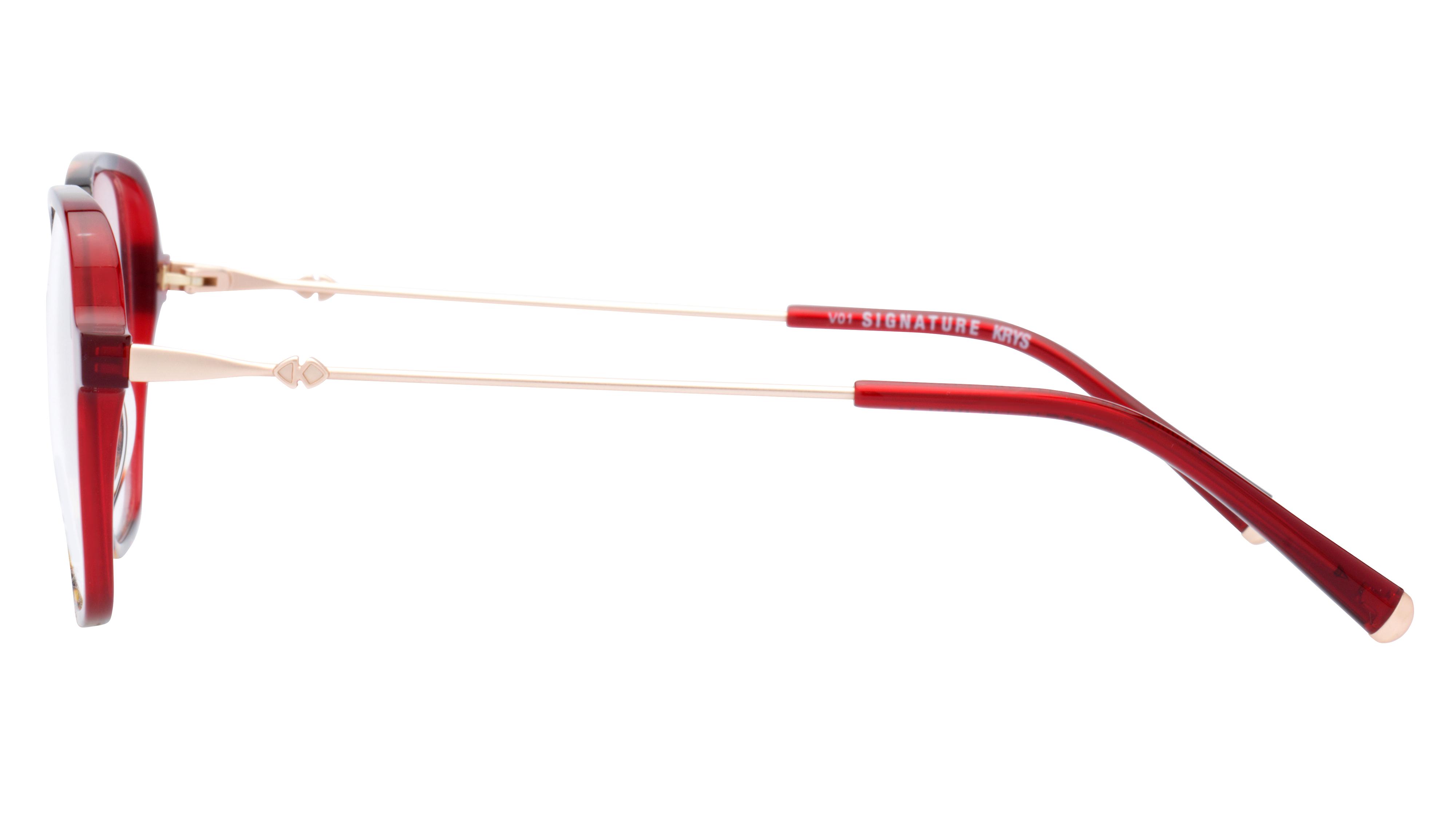 Lunettes de vue Signature Krys Femme Rouge Carré Ml2209 Gauche