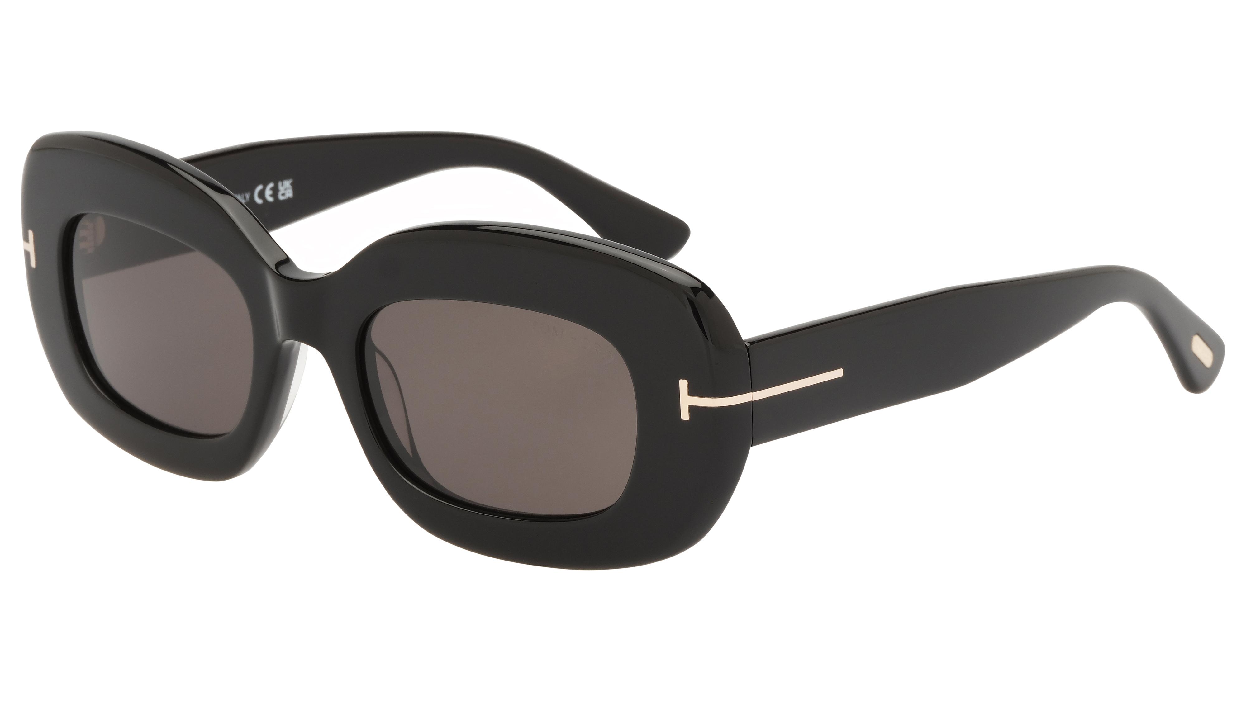 Lunettes de soleil Tom Ford Femme Noir Rectangle Ft1345 Trois-Quart