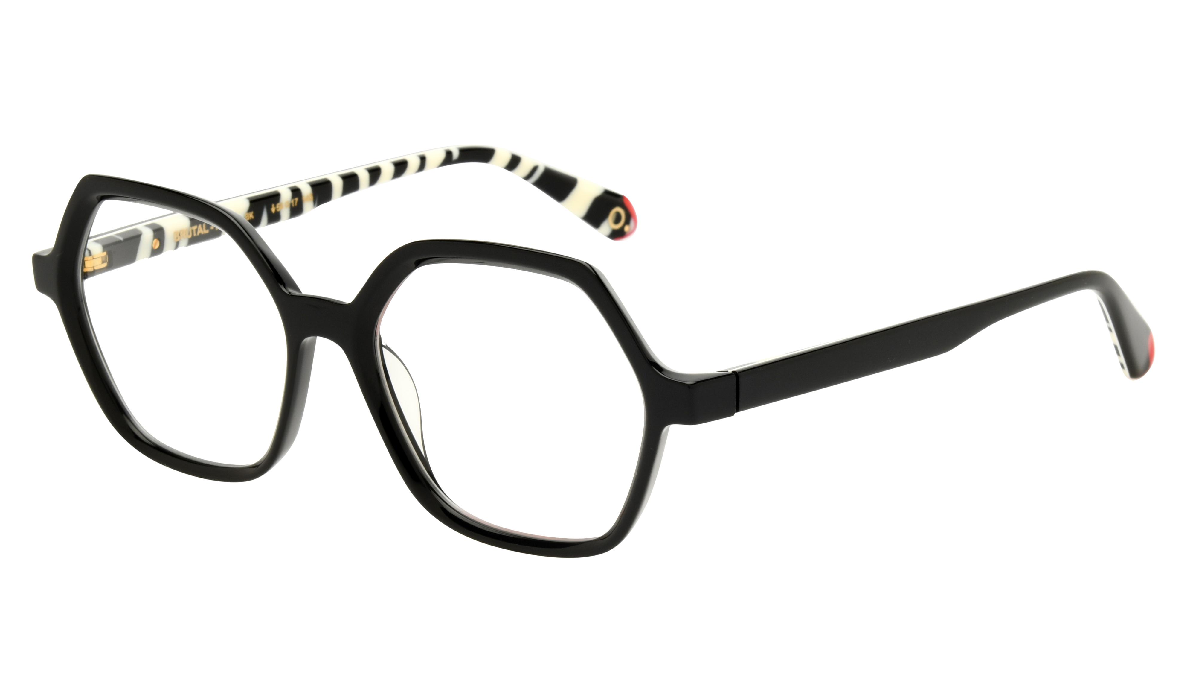 Lunettes de vue Etnia Barcelona Femme Noir Carré Brutal Trois-Quart