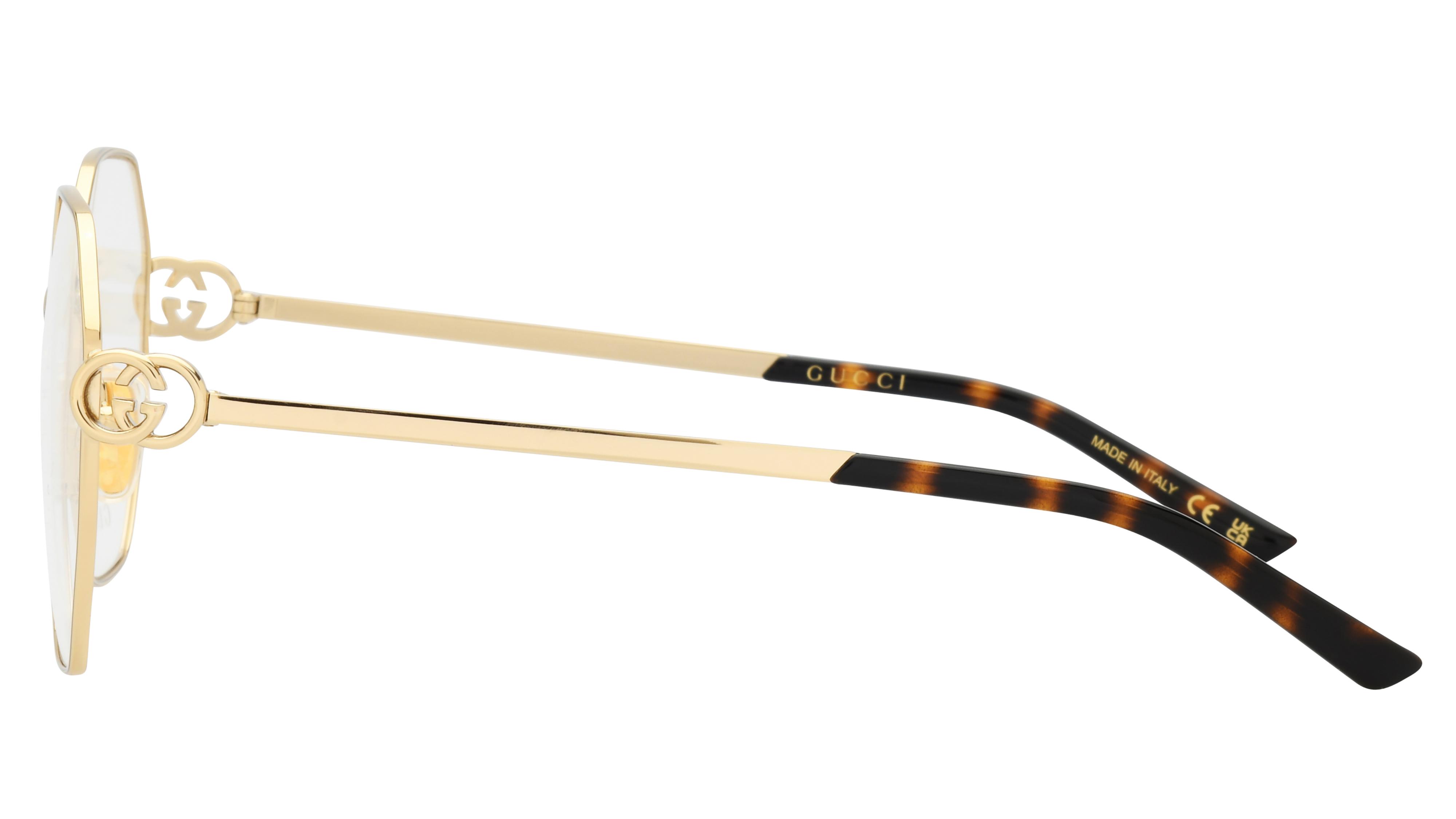 Lunettes de vue Gucci Femme Or Ronde gg2048o Gauche